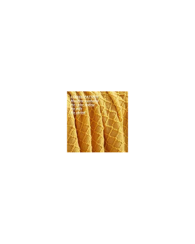 Плед вязаный CREVENT 50×60 Жёлтый