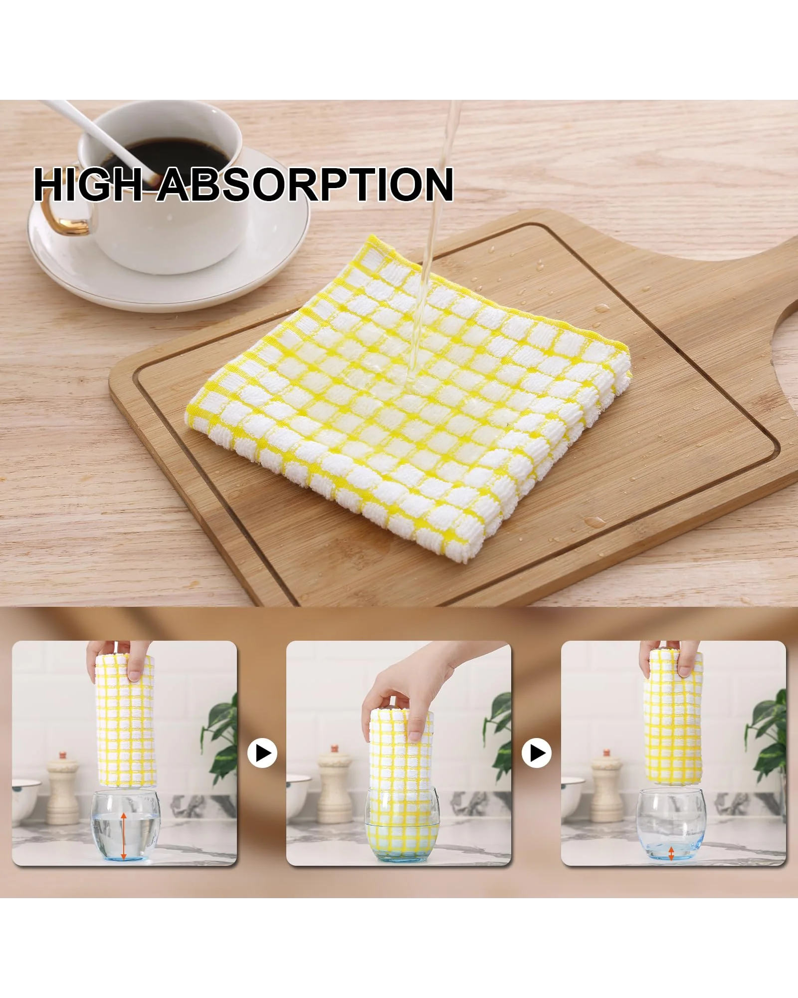 Kitinjoy Cotton 8 Pack Terry Kitchen Dish Cloths — 3