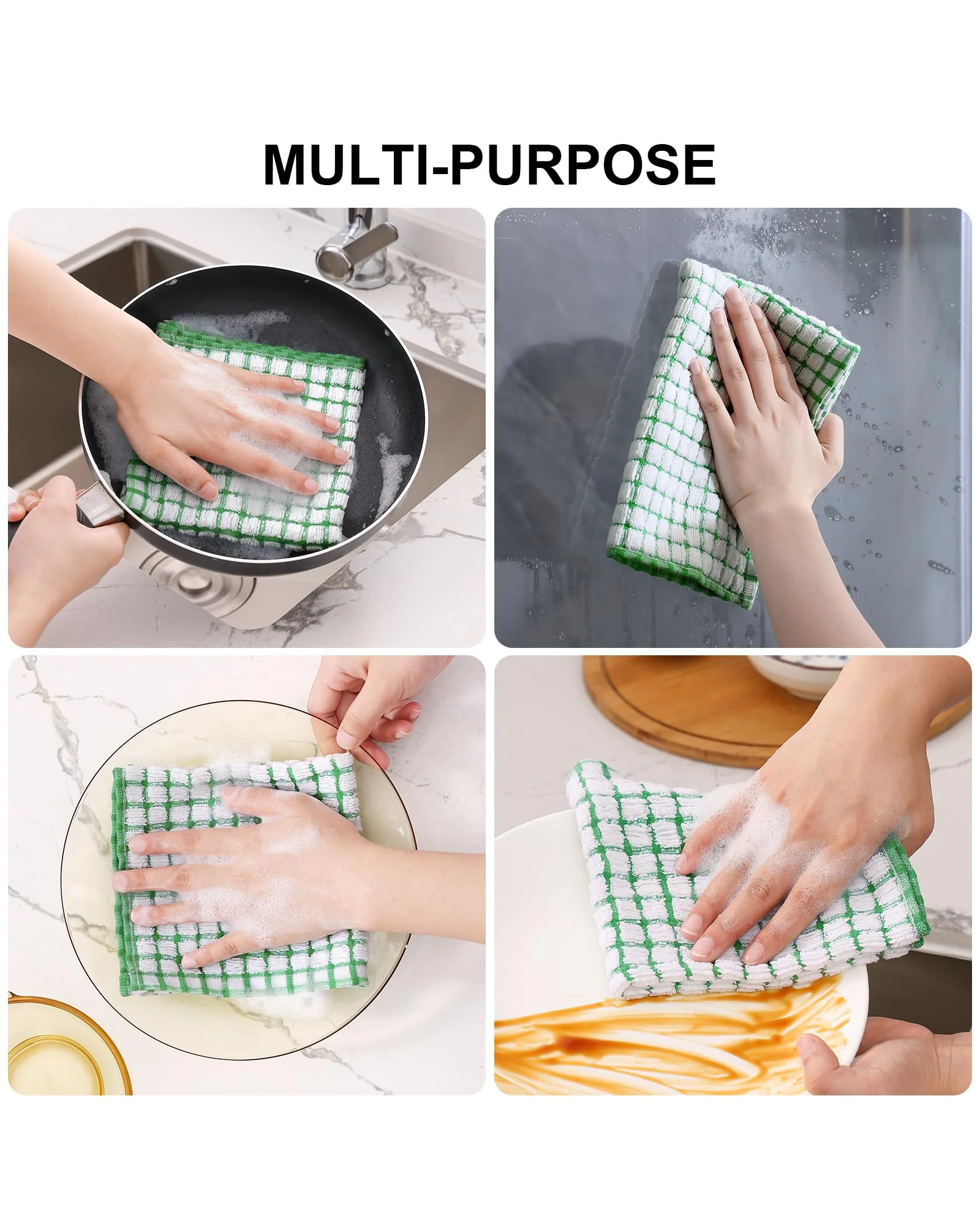 Kitinjoy Cotton 8 Pack Terry Kitchen Dish Cloths — 4
