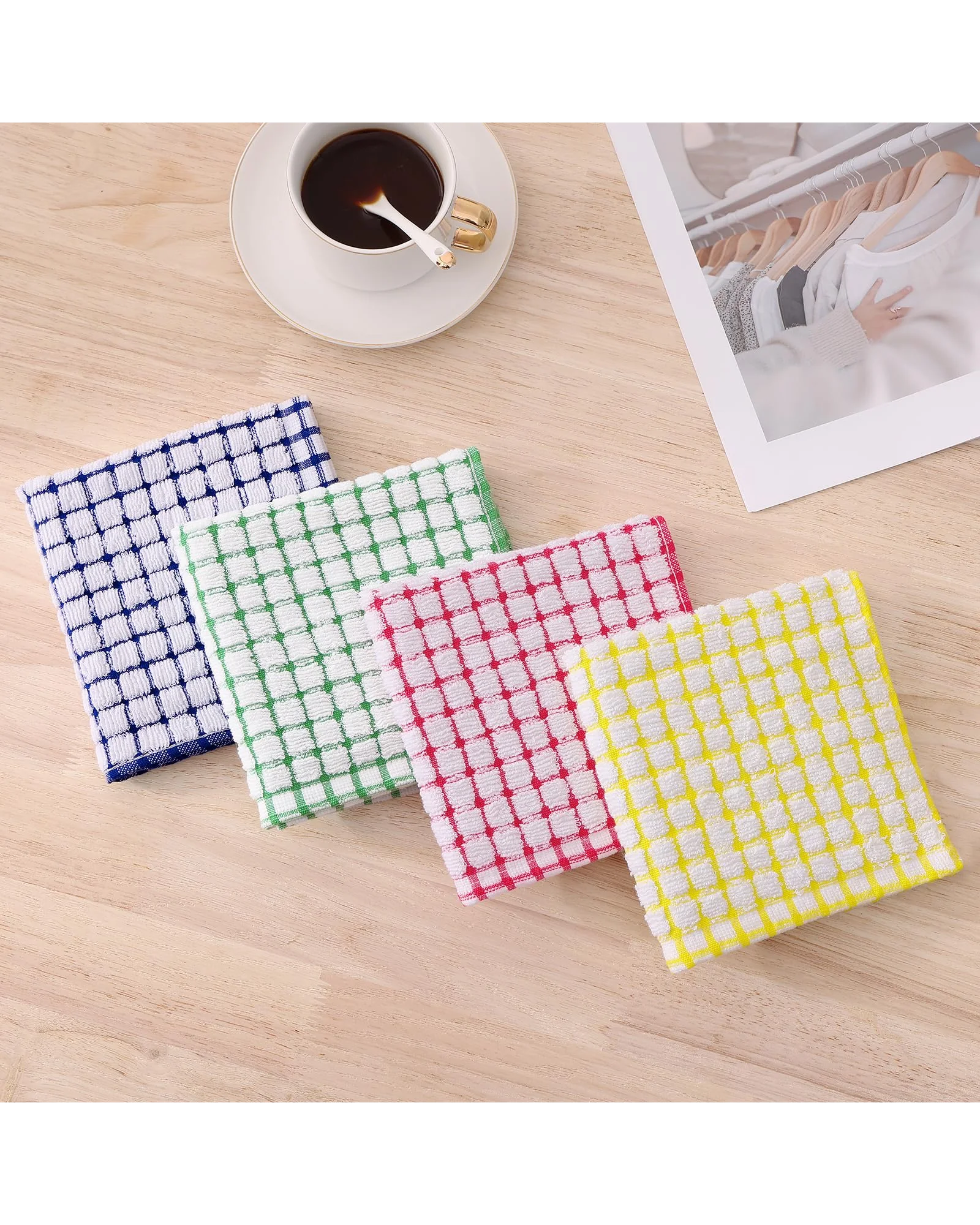 Kitinjoy Cotton 8 Pack Terry Kitchen Dish Cloths — 7