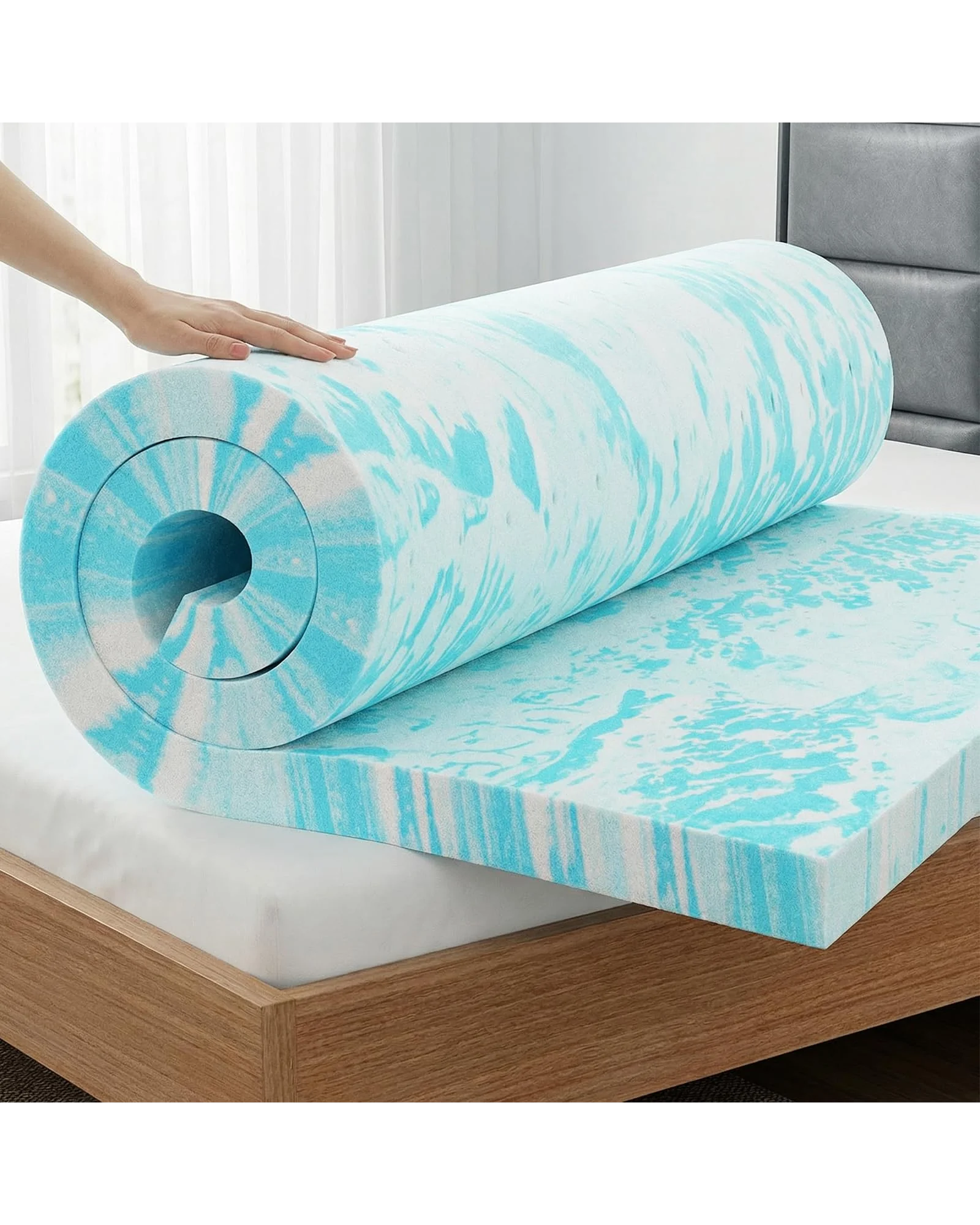 OLIXIS наматрасник из гель-пены 3" Queen Size — 1
