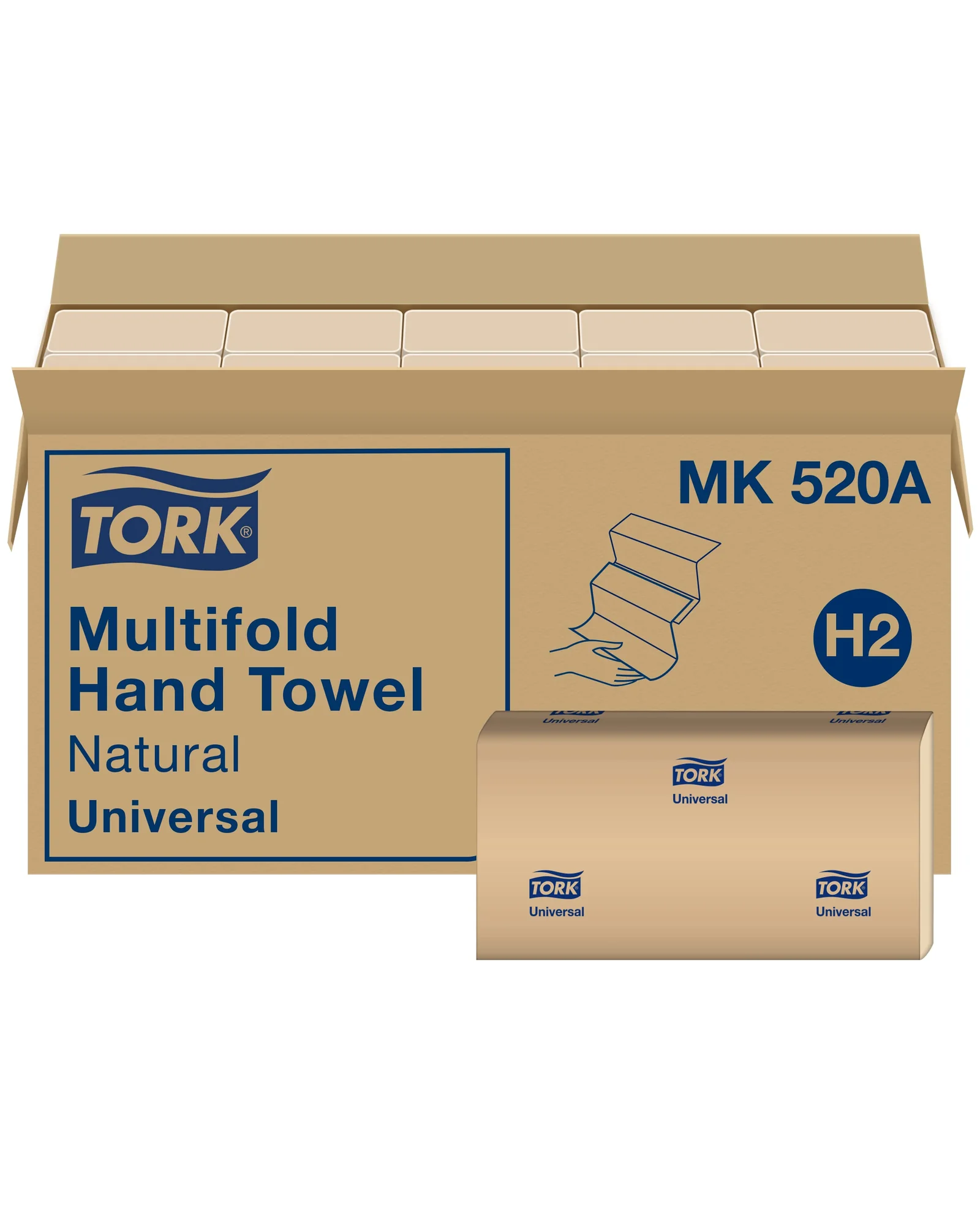 Tork Multifold Hand Towel, натуральный, 100% переработанное волокно — 1
