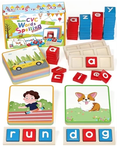 Wooden CVC Word Spelling Games обучающие карточки