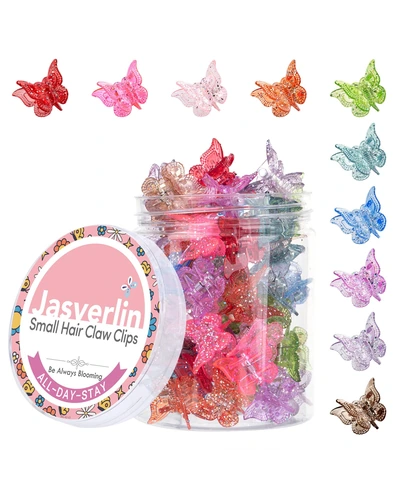 JASVERLIN Заколки-бабочки блеск, набор 50 шт