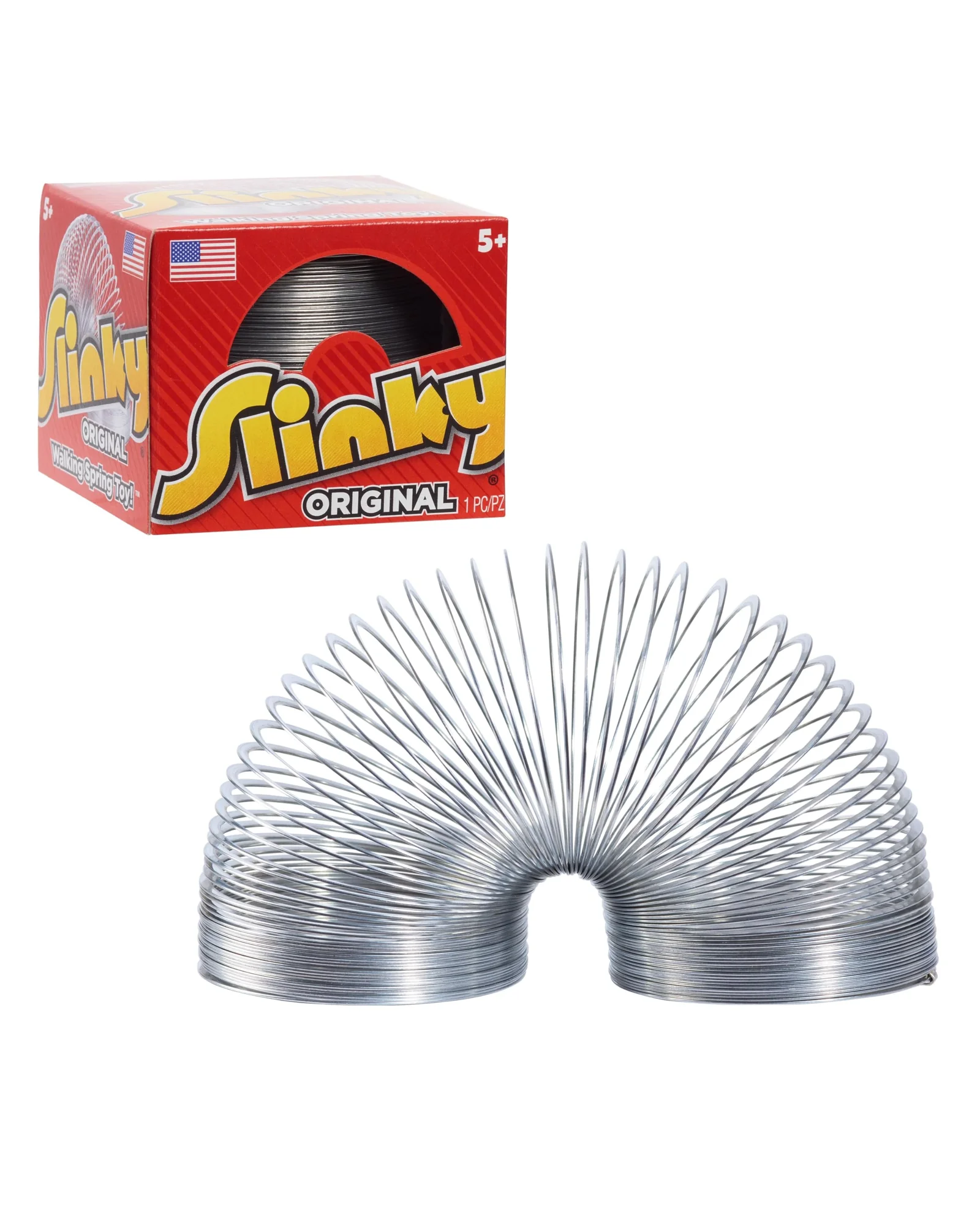 Original Slinky — оригинальная металлическая пружинка-игрушка, диаметр 7 см — 1
