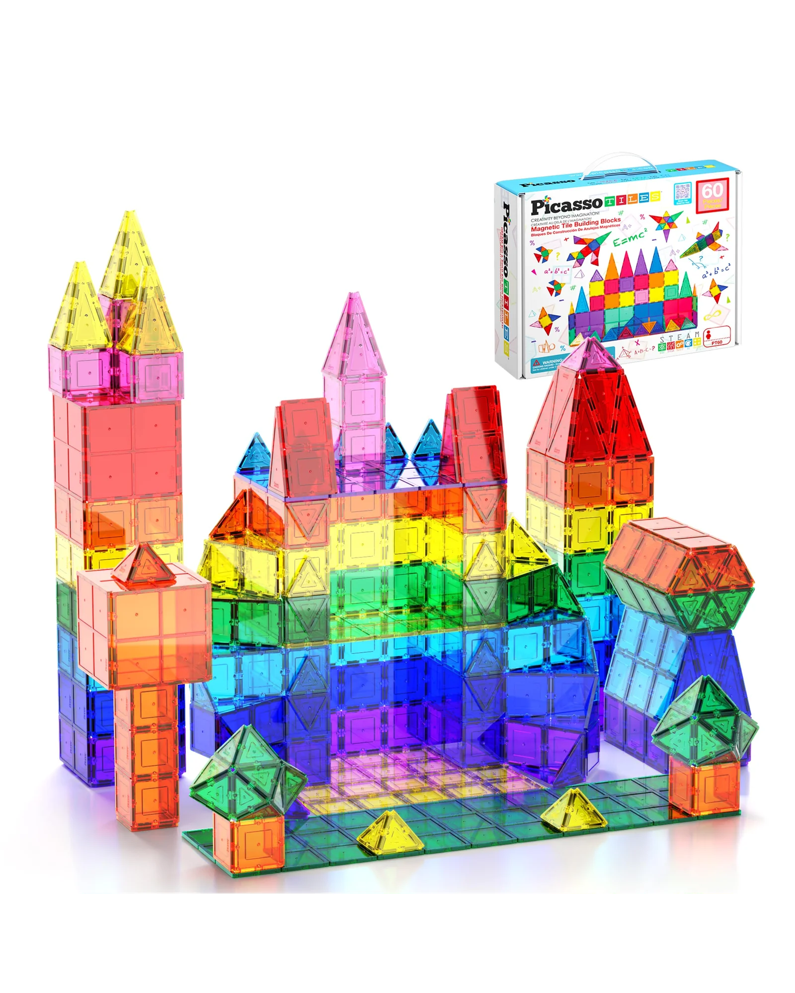 PicassoTiles Набор из 60 магнитных плиток — 1