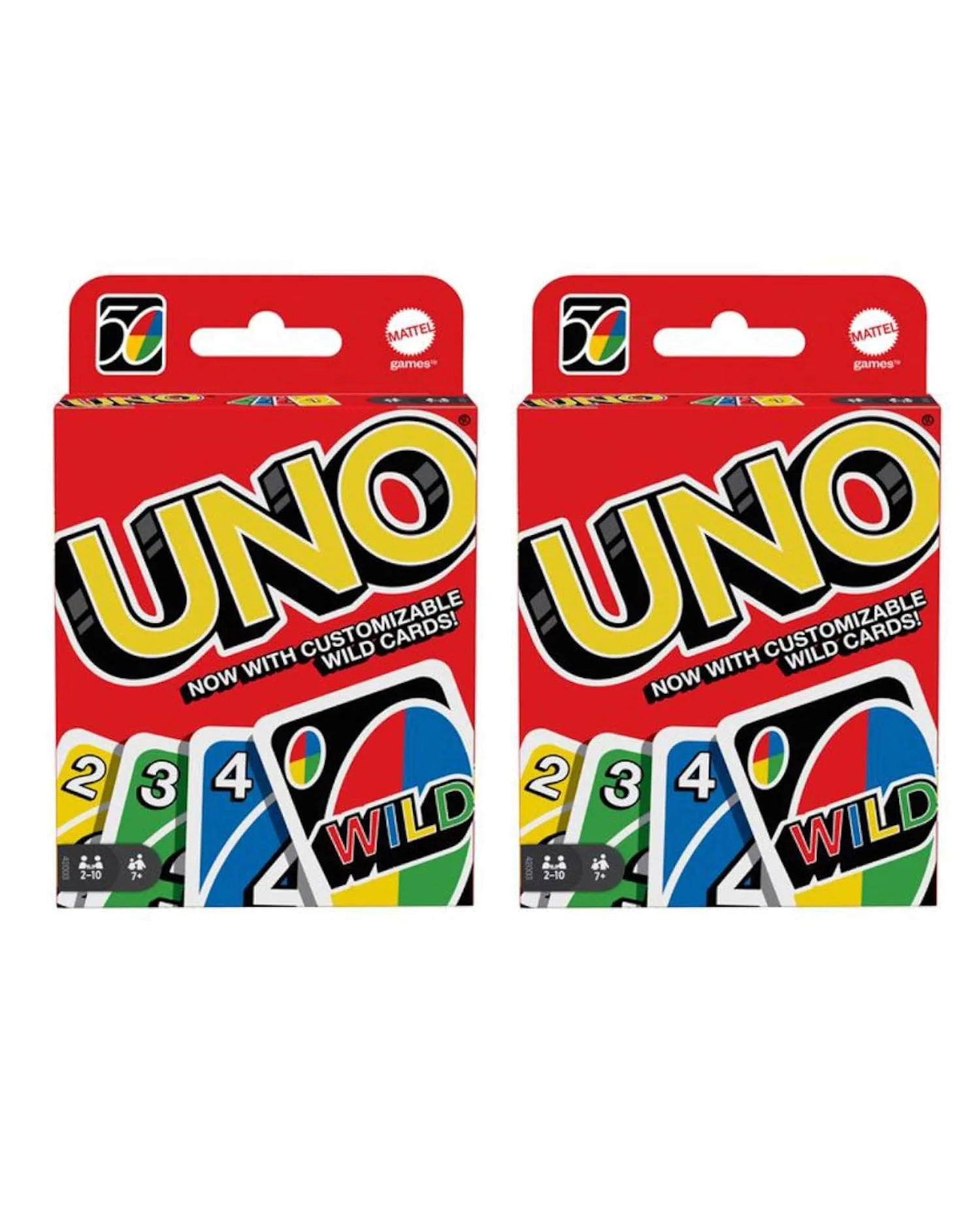 Mattel UNO карточная игра, набор 2 колоды — красный
