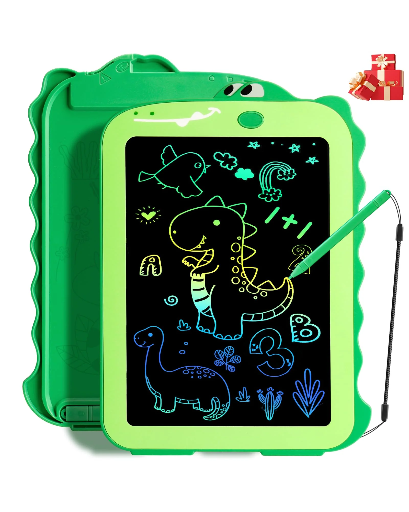 LCD планшет Teriph для рисования детский 8.5" зелёный с зарядкой — 1