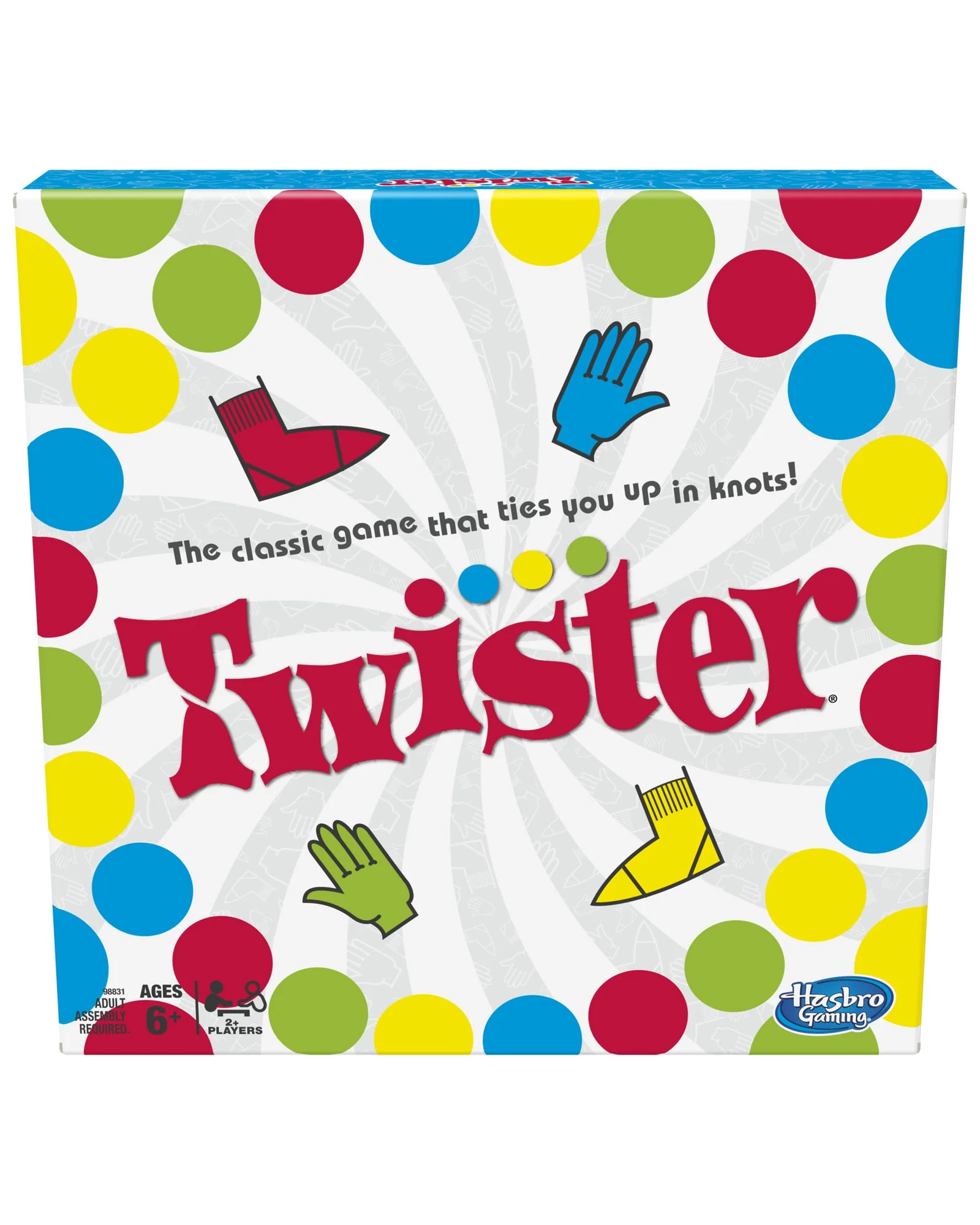 Hasbro Twister классическая настольная игра, цветной коврик — мульти