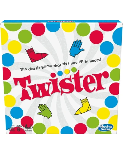 Hasbro Twister классическая настольная игра, цветной коврик