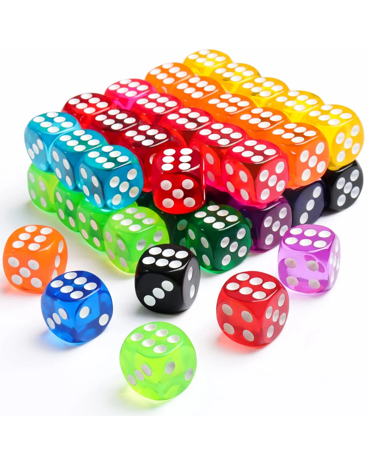 Набор из 50 разноцветных кубиков для настольных игр — 1