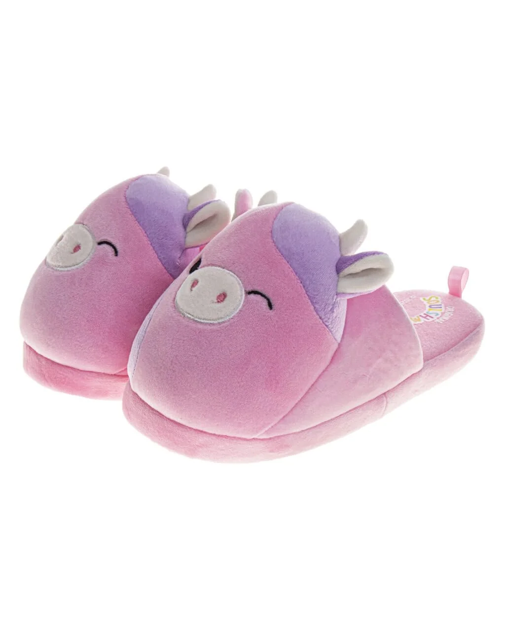 Плюшевые тапочки Squishmallows с объемной мордочкой — 1