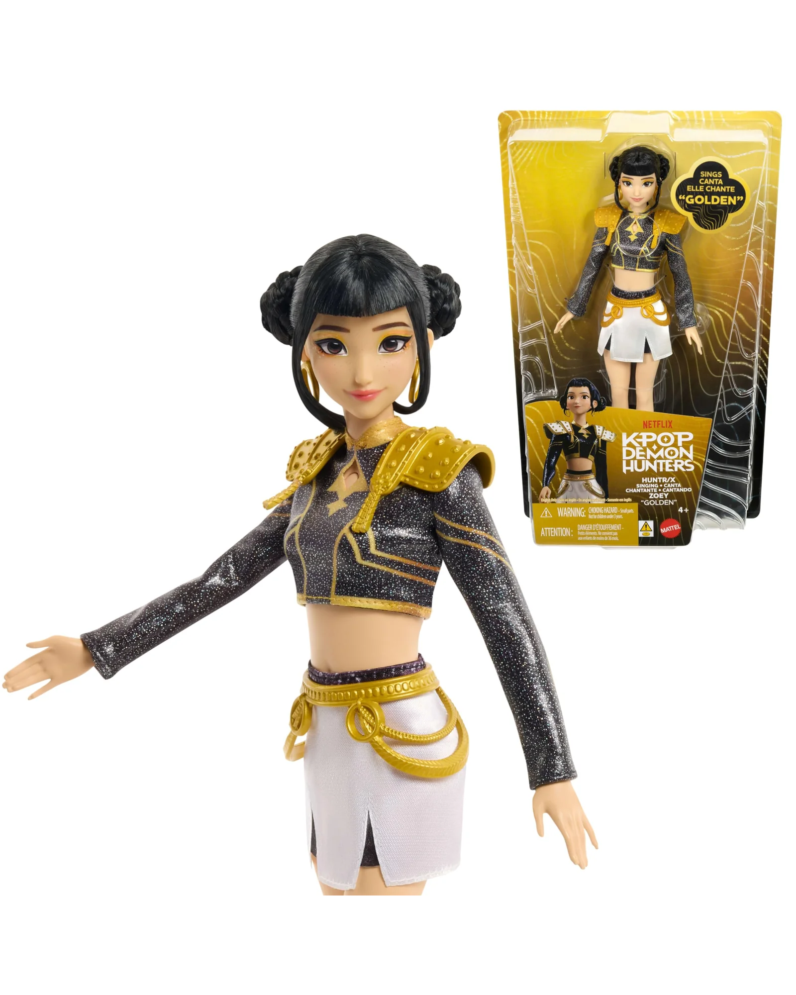 Mattel Kpop Demon Hunters кукла Зои «Golden» поющая с подвижными суставами — 1