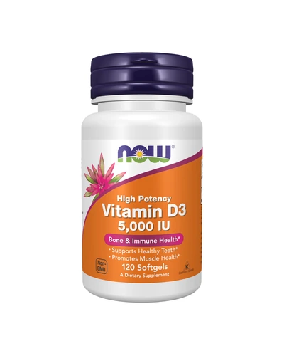 NOW Foods Vitamin D-3 — витамин D3 5000 МЕ + витамин K2 в капсулах