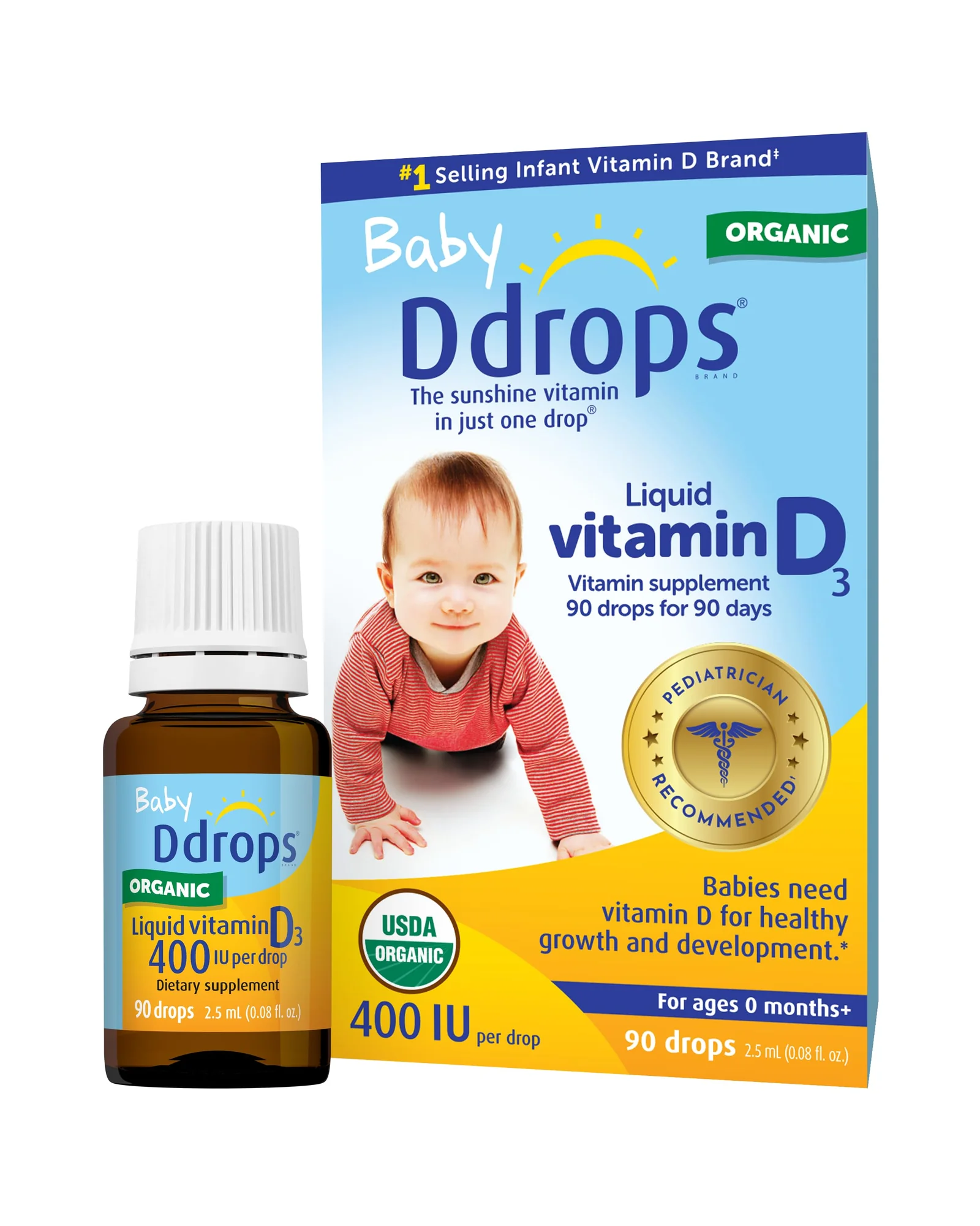 Ddrops Baby витамин D3 400 МЕ, 90 капель — 1