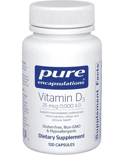 Pure Encapsulations витамин D3 25 мкг