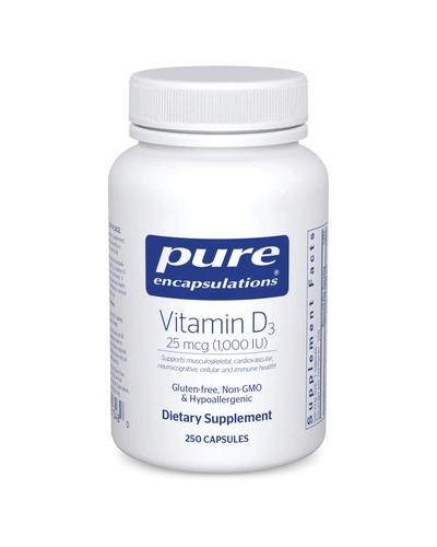 Pure Encapsulations Vitamin D3 — витамин D3 1000 МЕ в капсулах