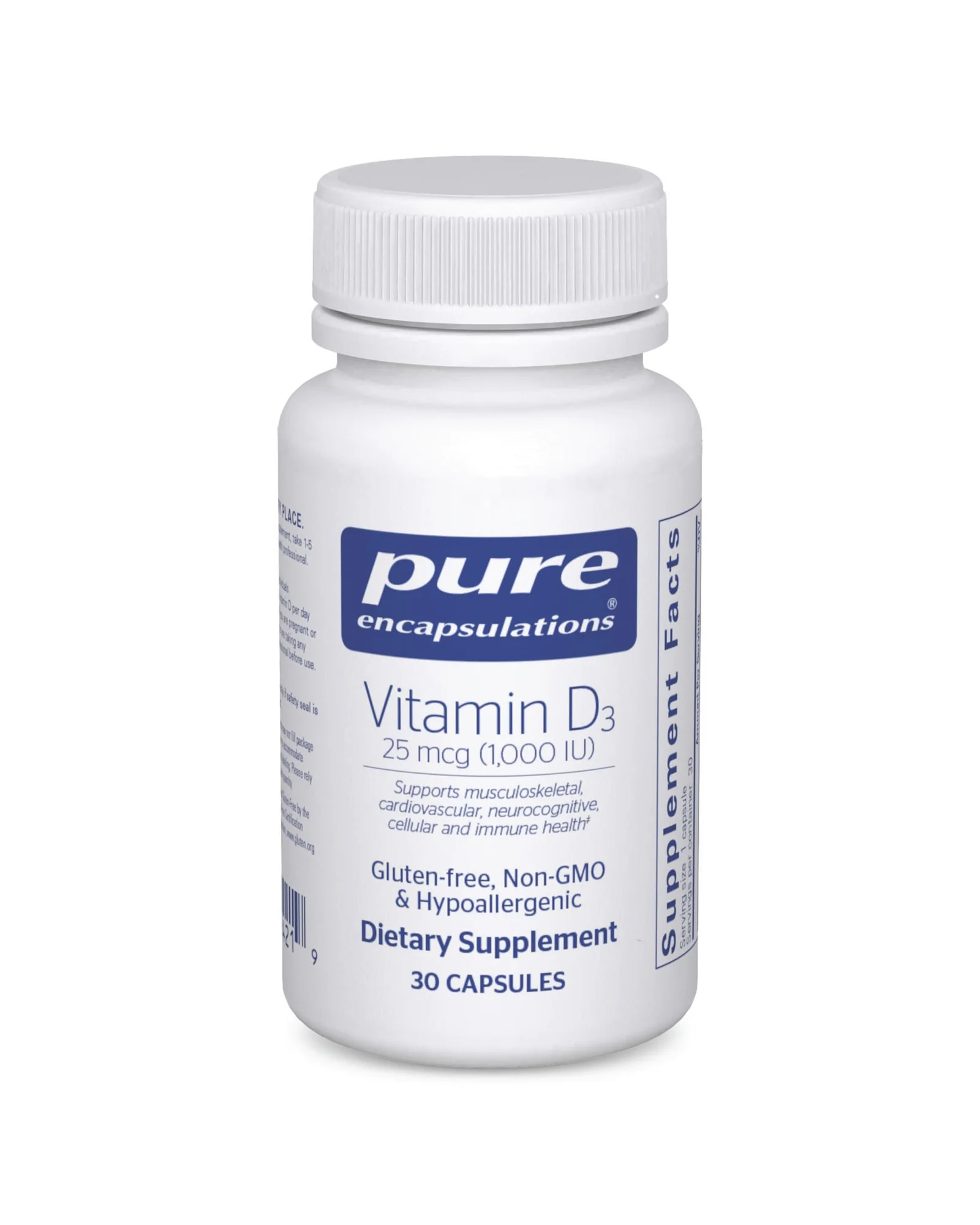 Pure Encapsulations Vitamin D3 — витамин D3 1000 МЕ в капсулах — 1