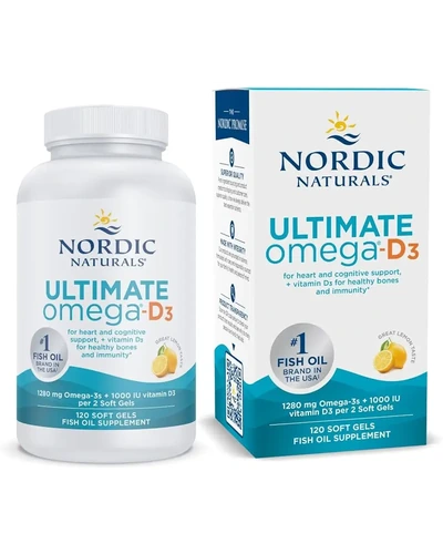 Nordic Naturals Ultimate Omega-D3 Лимон 120 мягких капсул