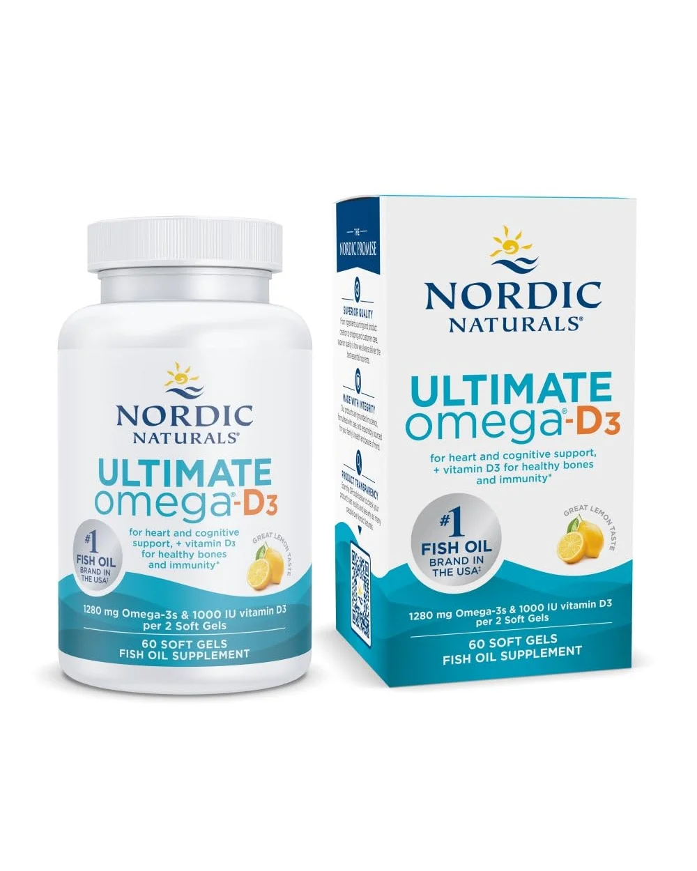 Nordic Naturals Omega-D3, лимон — 1