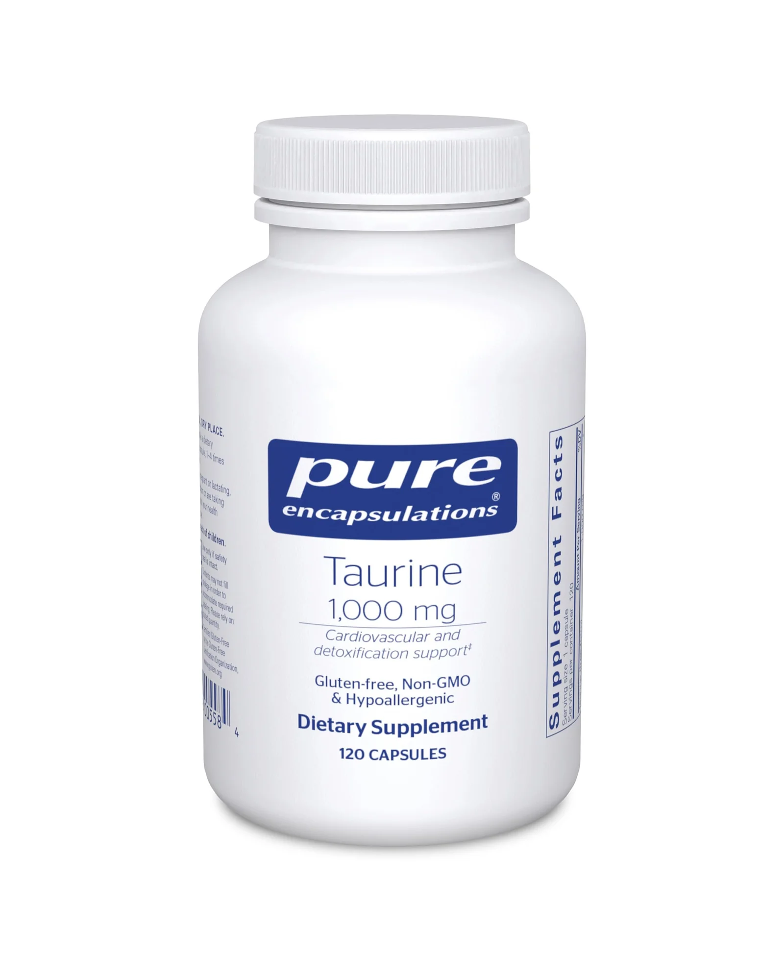 Pure Encapsulations Таурин 1000 мг (120 капсул) — белый