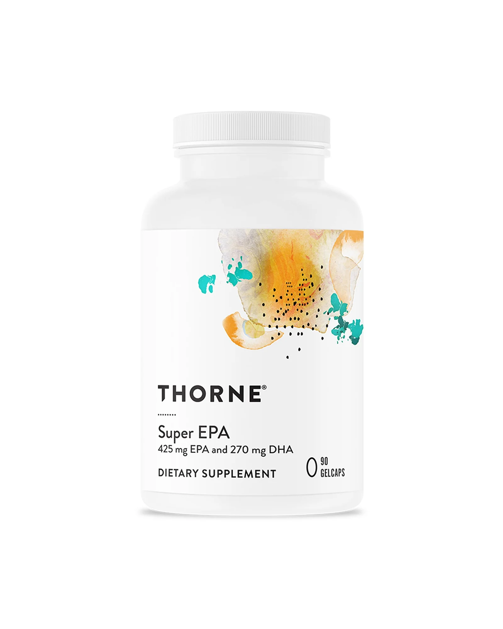 THORNE Super EPA - омега-3 рыбий жир для мозга и сердца 90 капсул — белый