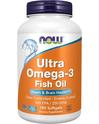 NOW Foods Ultra Omega-3 рыбий жир 180 капсул