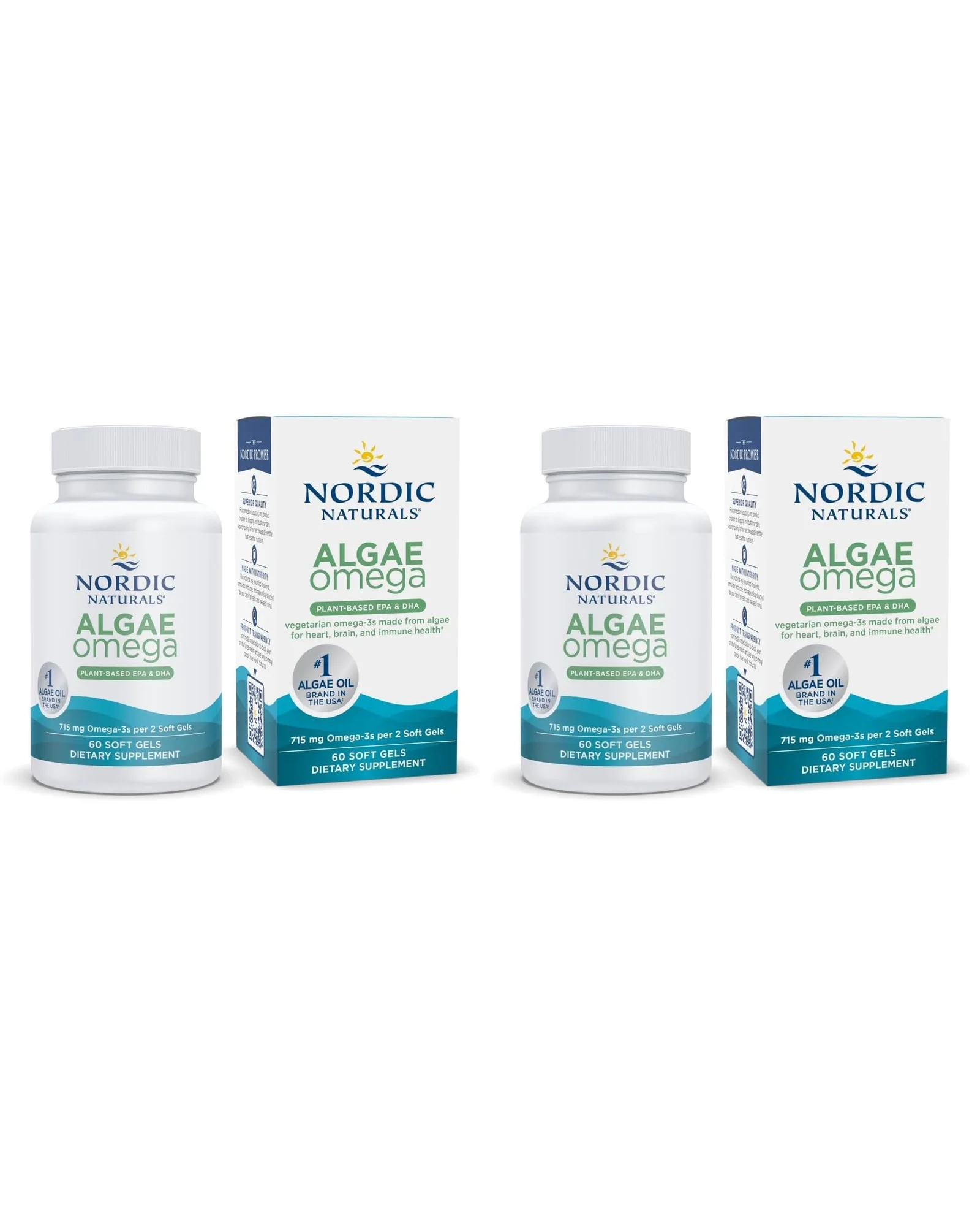 Nordic Naturals Algae Omega, растительная омега-3 — 1