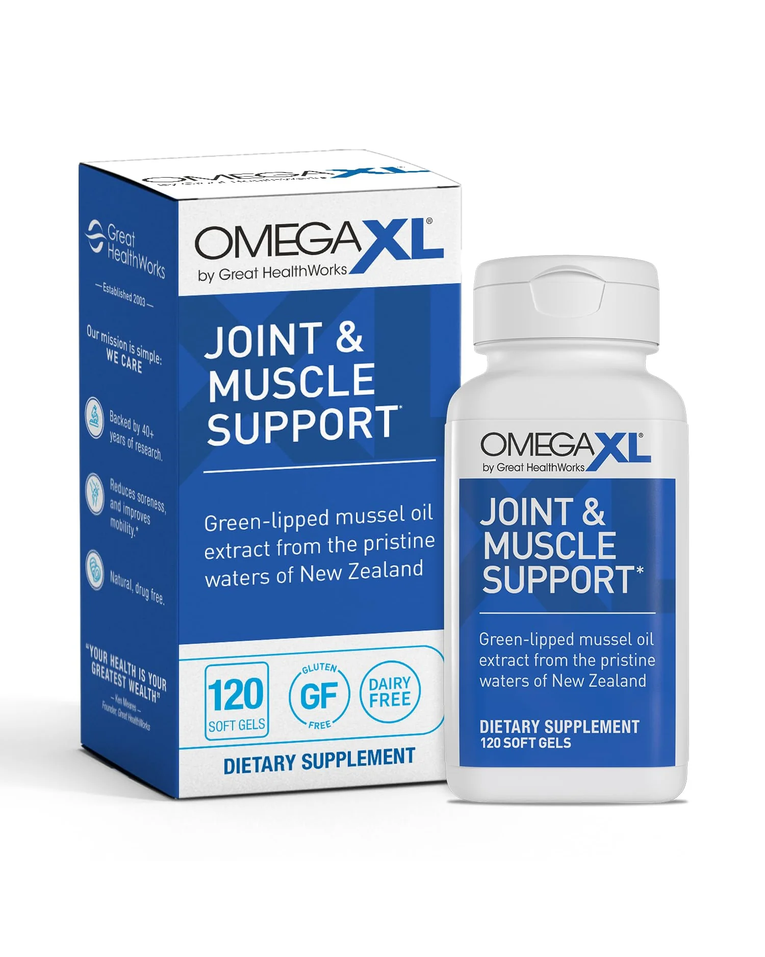 OmegaXL Joint Support Supplement добавка для суставов — синий