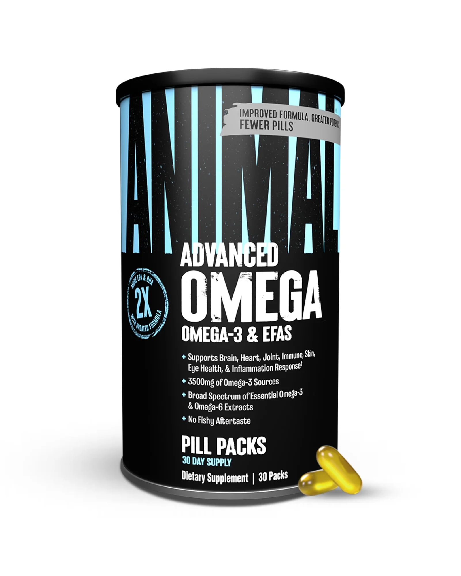 Animal Advanced Omega 3 - комплекс с EPA и DHA для спорта 30 пилов — белый