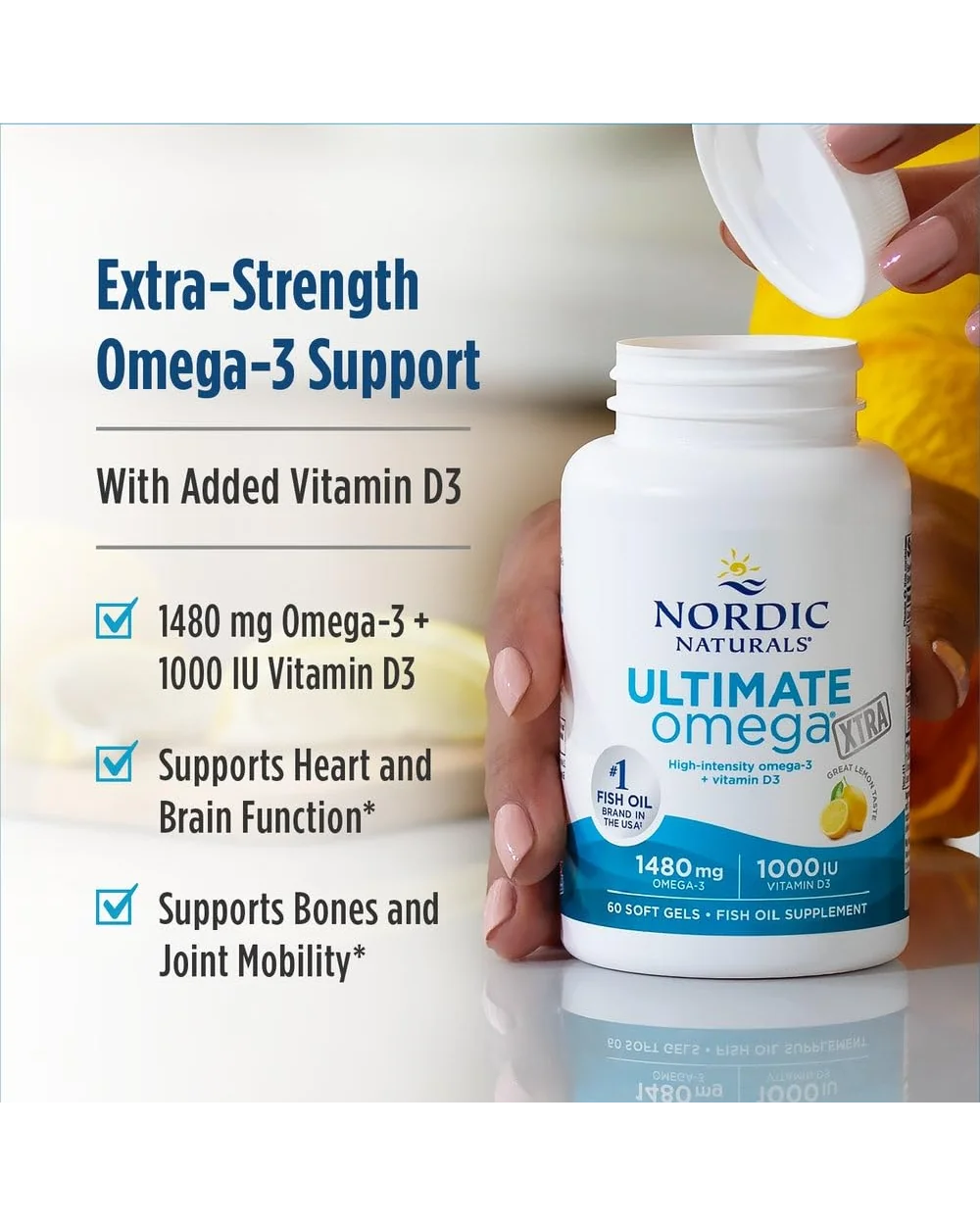 Nordic Naturals Ultimate Omega Xtra с витамином D3 — 3