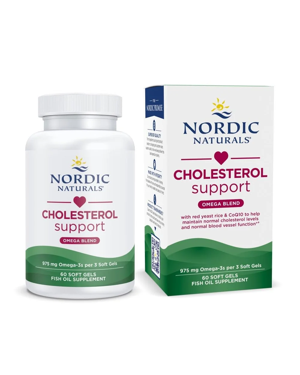 Nordic Naturals Cholesterol Support 60 мягких капсул — белый