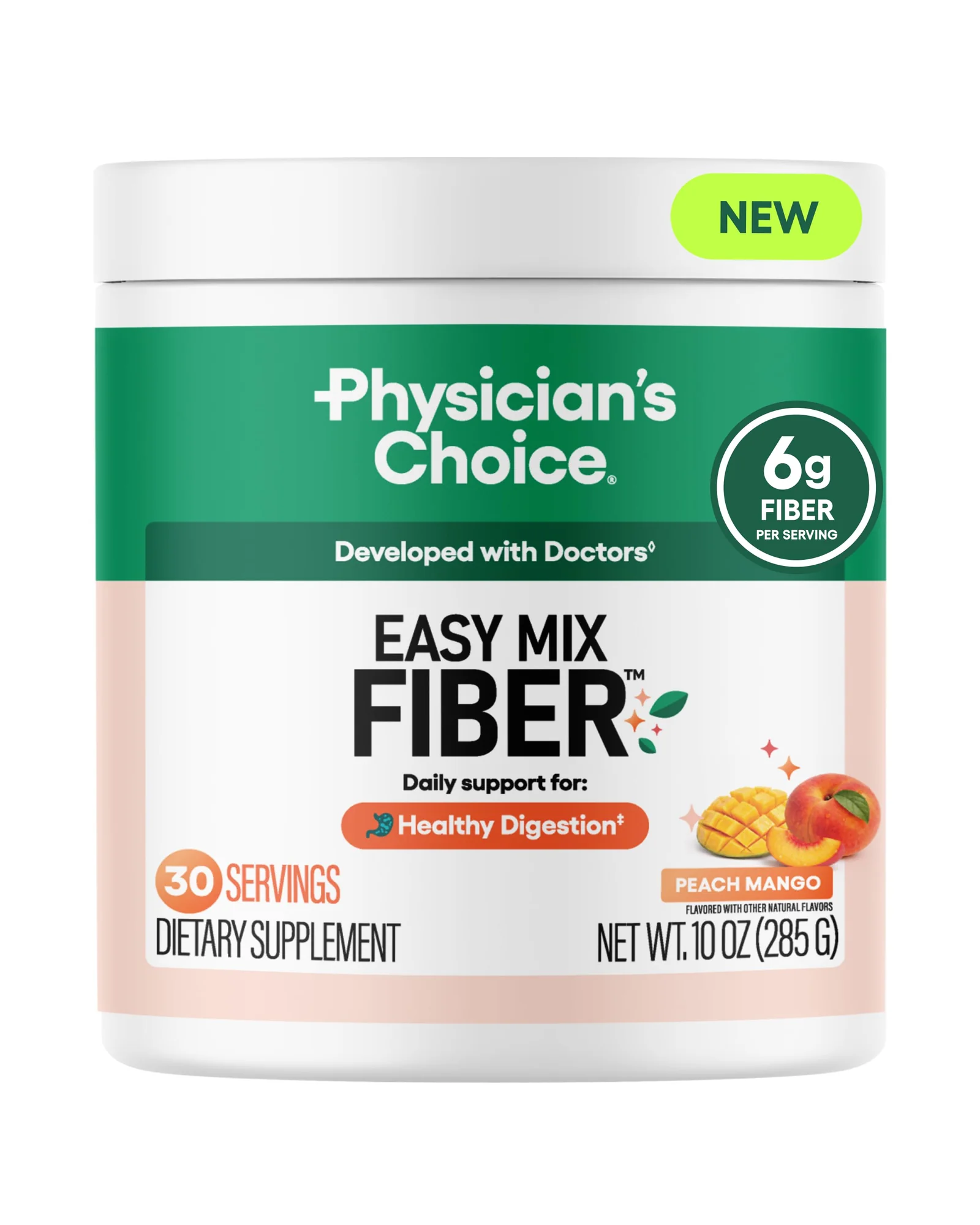 Physician's Choice Easy Mix Fiber — пребиотическая клетчатка — зеленый