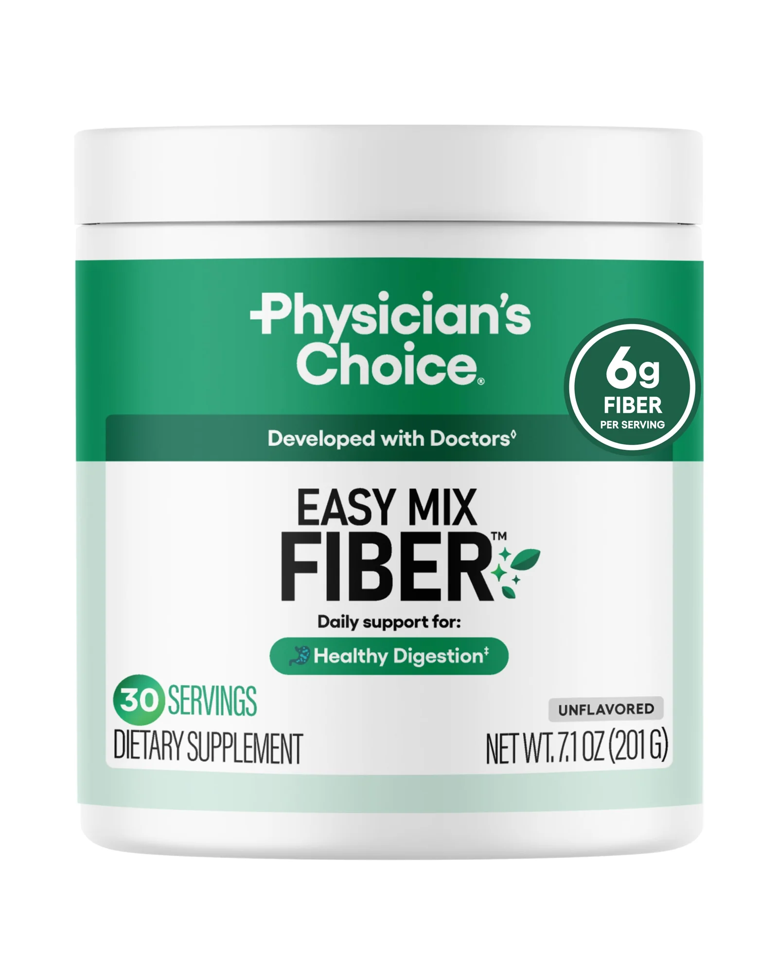 Physician's Choice Easy Mix Fiber — пребиотическая клетчатка — зеленый