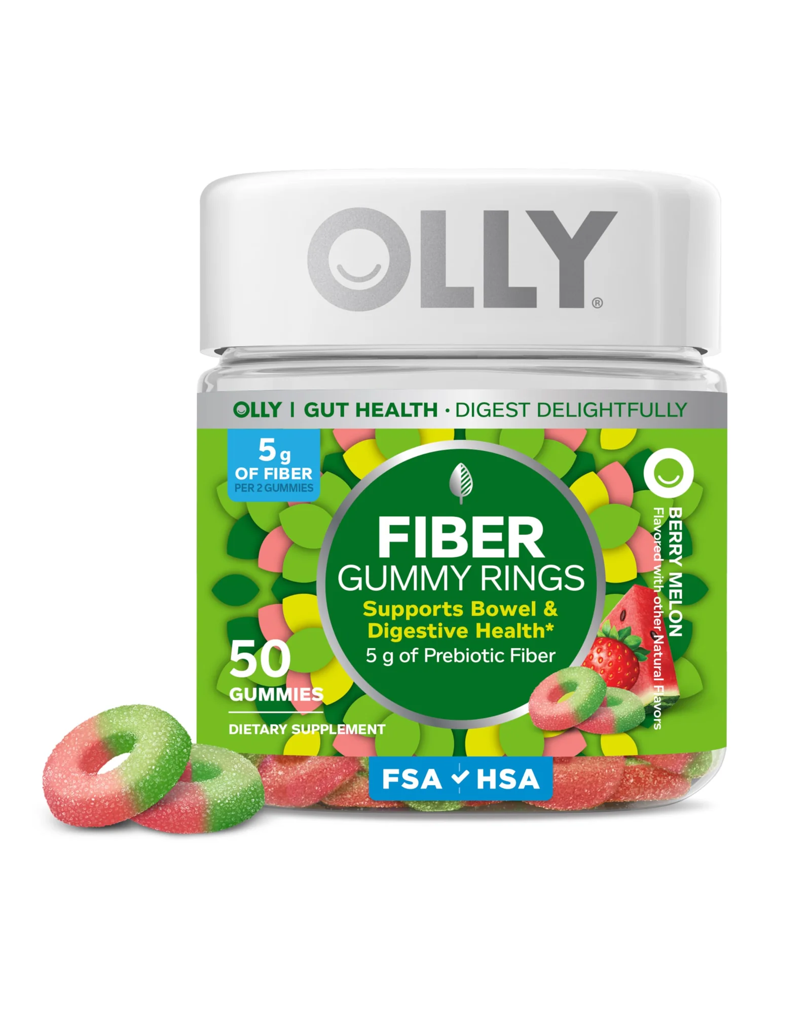 Olly Fiber пребиотические жевательные кольца — мульти