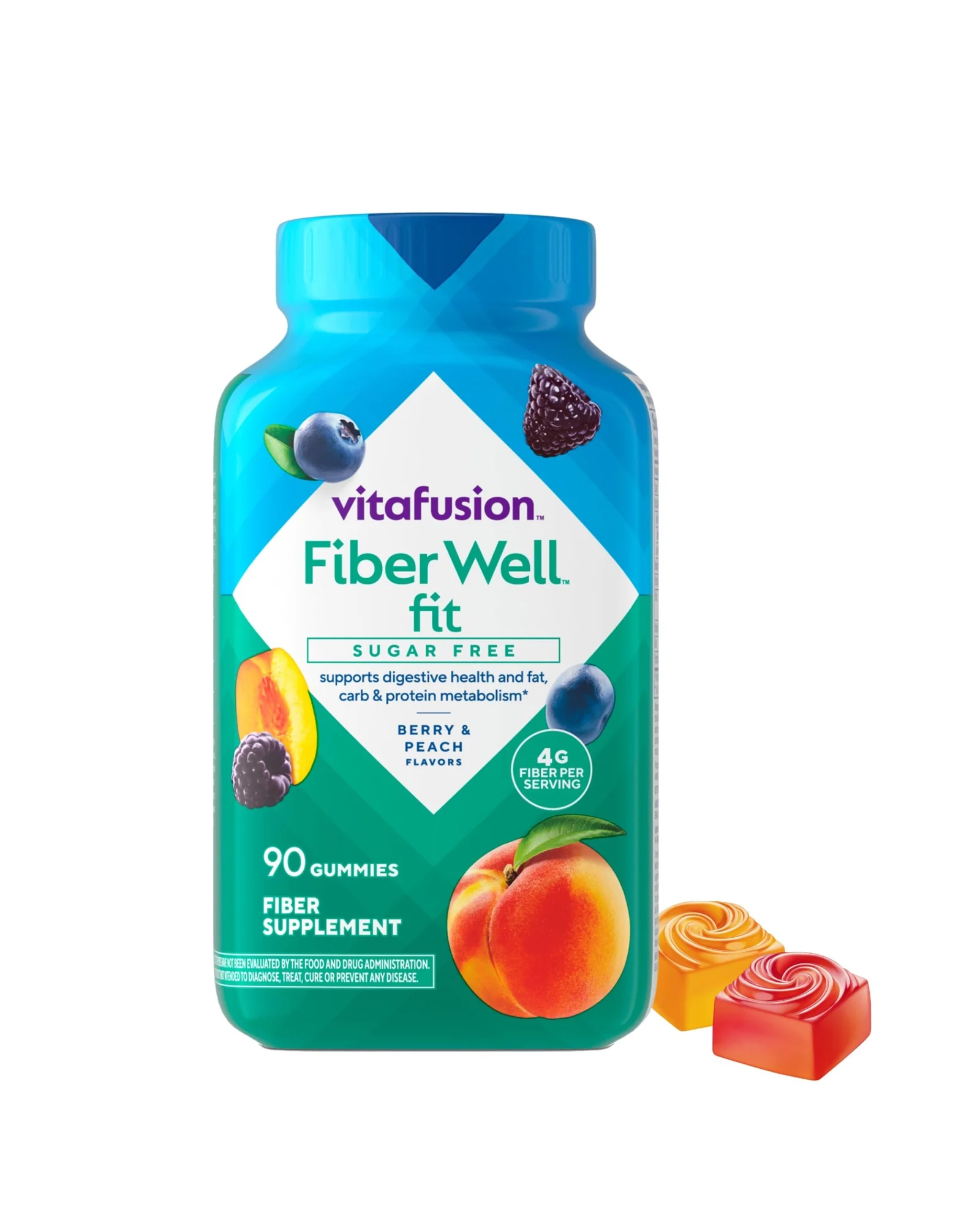Vitafusion Fiber Well Fit жевательные витамины 90 шт — мульти