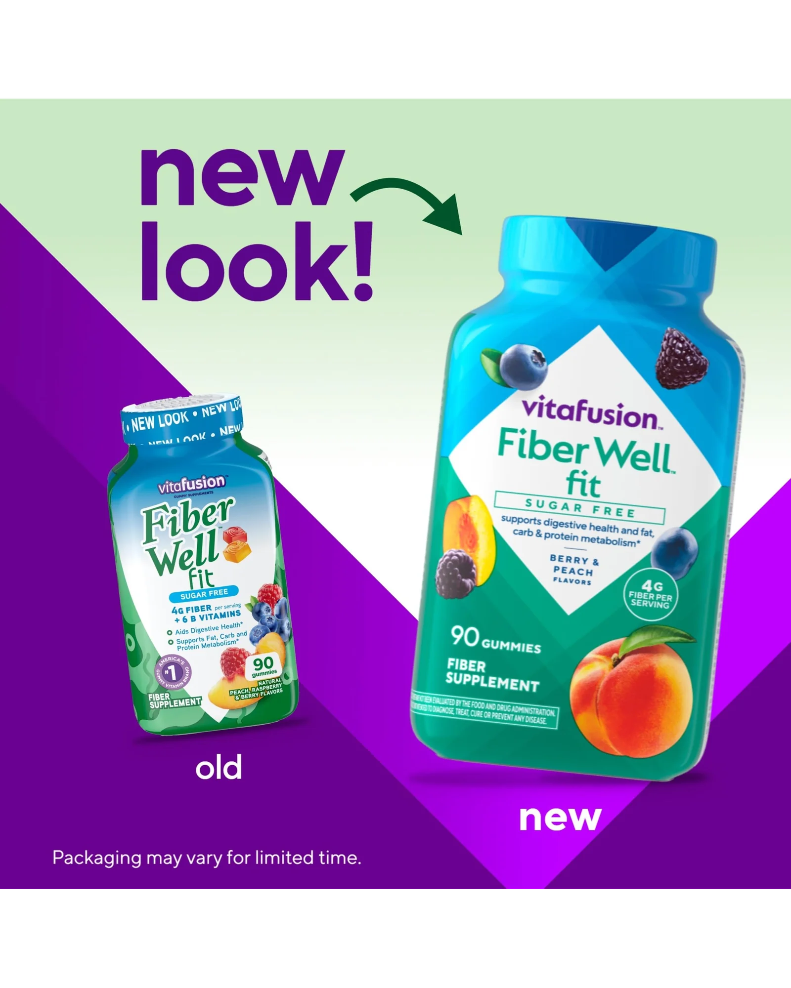 Vitafusion Fiber Well Fit жевательные витамины 90 шт — 2