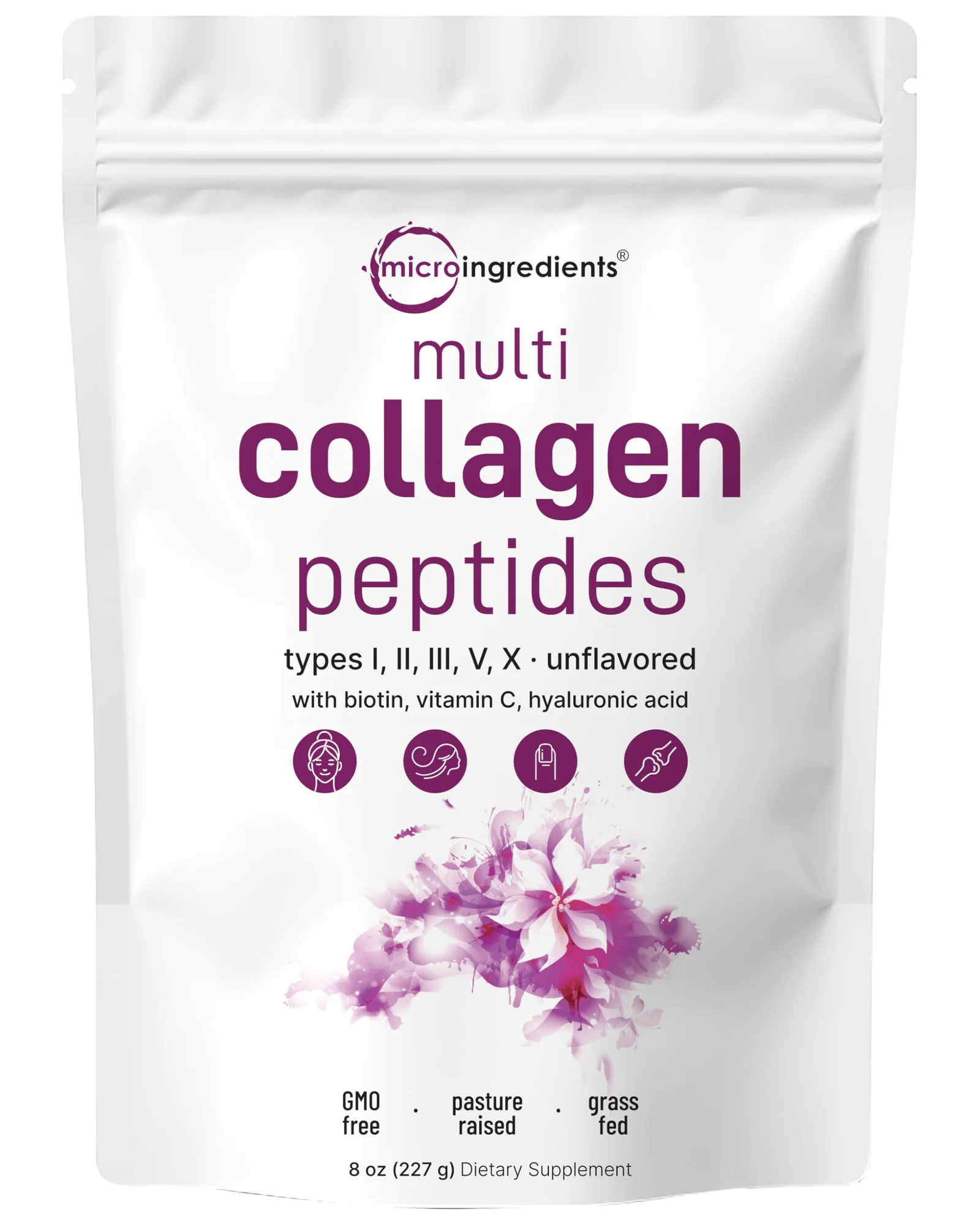 Micro Ingredients Multi Collagen Peptides Powder — белый
