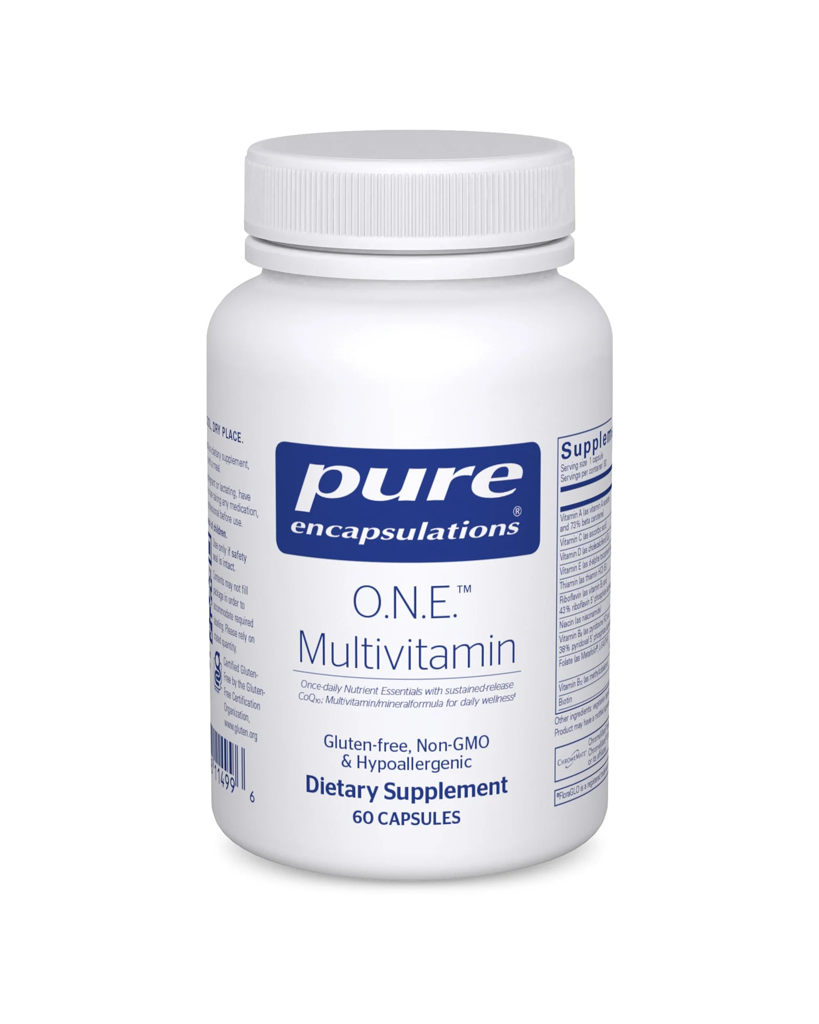 Pure Encapsulations O.N.E. Multivitamin ежедневные мультивитамины для здоровья, 60 капсул — белый