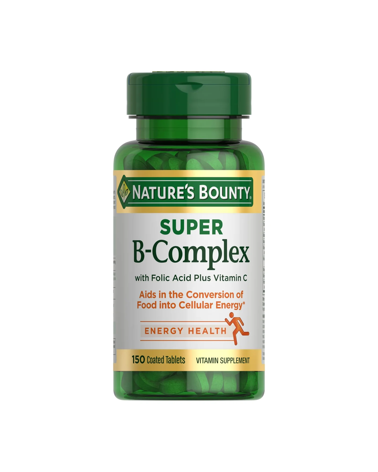 Nature's Bounty Super B-Complex B Витамины с Витамином C 150 табл. — зеленый