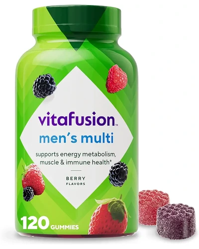 Vitafusion мультивитамины для мужчин в виде мармелада со вкусом ягод 120 шт