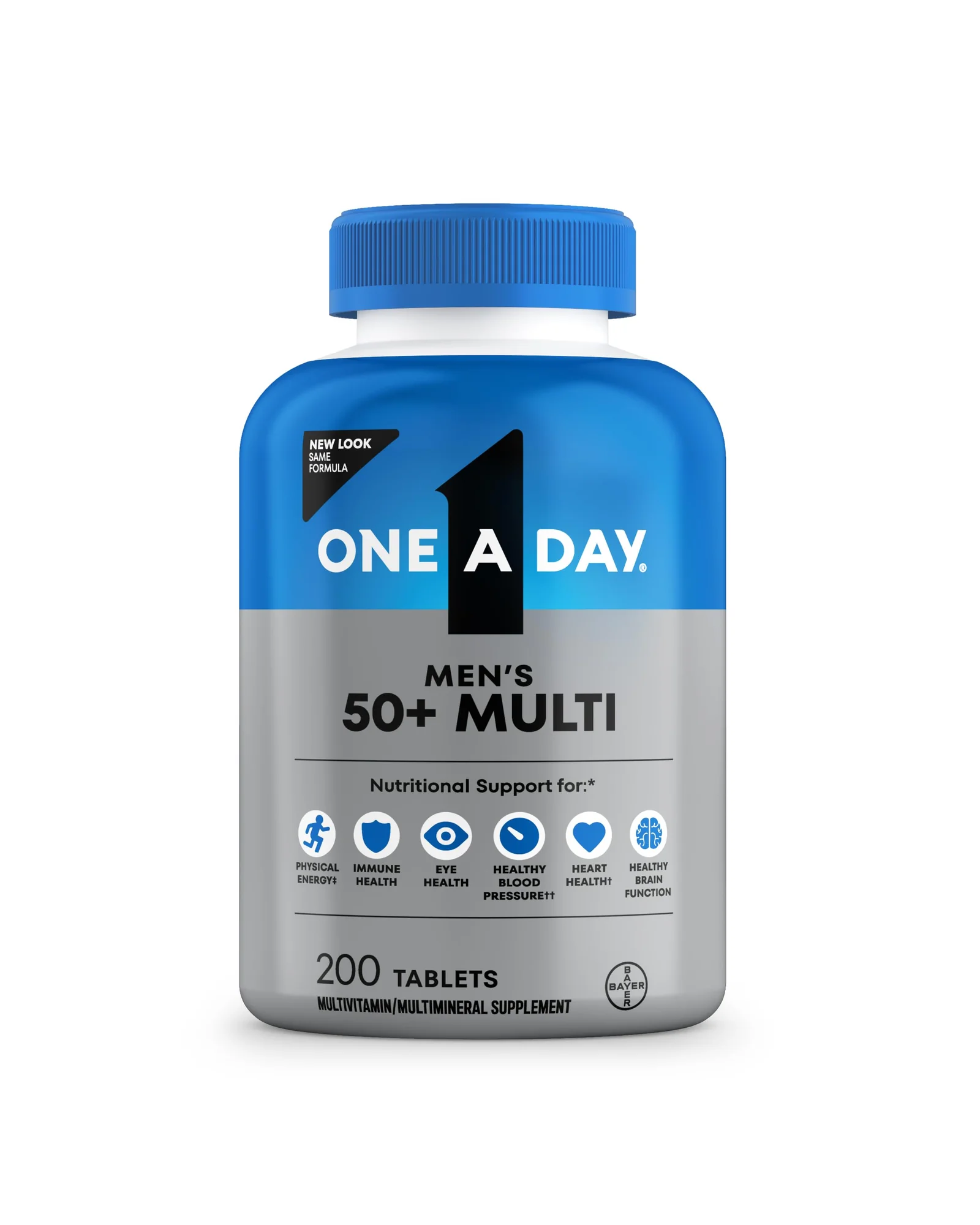 One A Day Men's 50+ Healthy Advantage мультивитамины для мужчин — белый