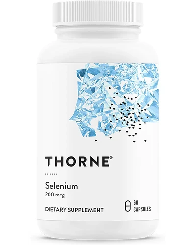 THORNE Селен 200 мкг для поддержки щитовидной железы и иммунитета, 60 капсул