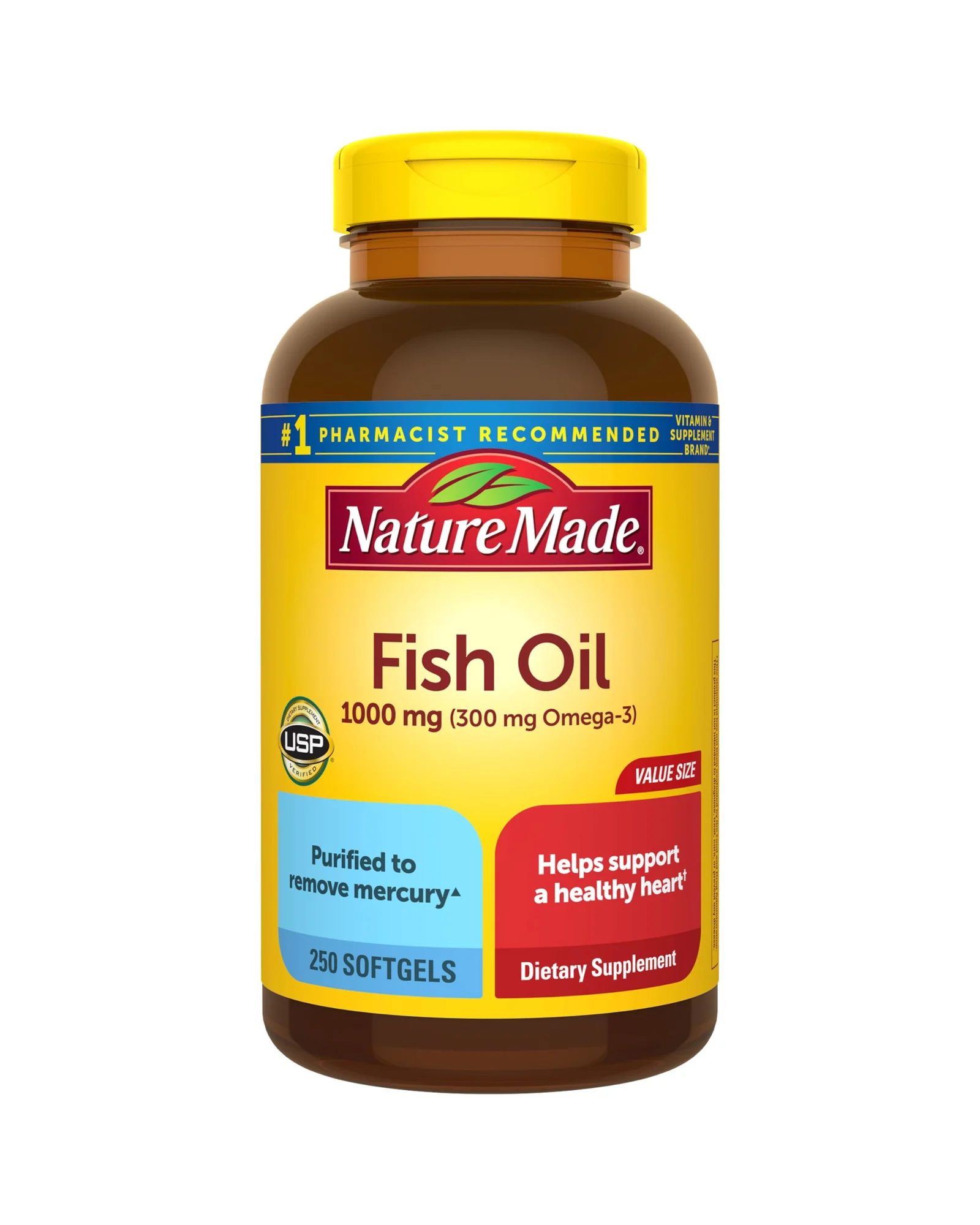 Nature Made Fish Oil Omega 3 добавка — мульти