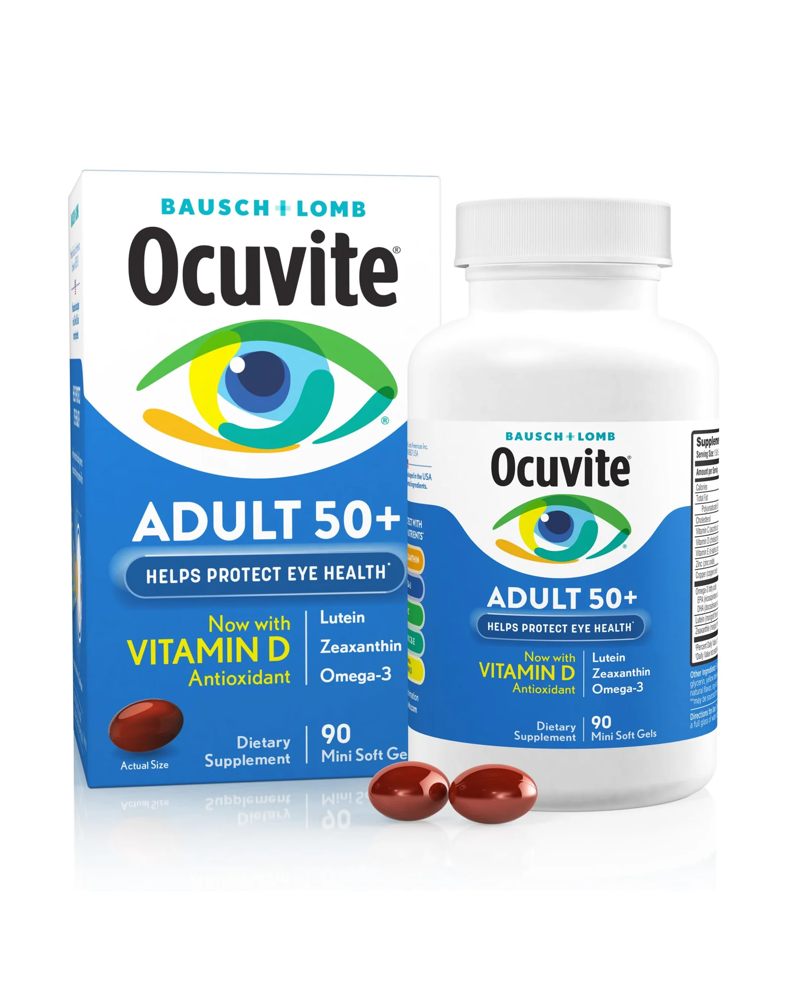 Ocuvite 50+ Eye Vitamin & Mineral Supplement 90 капсул — 1