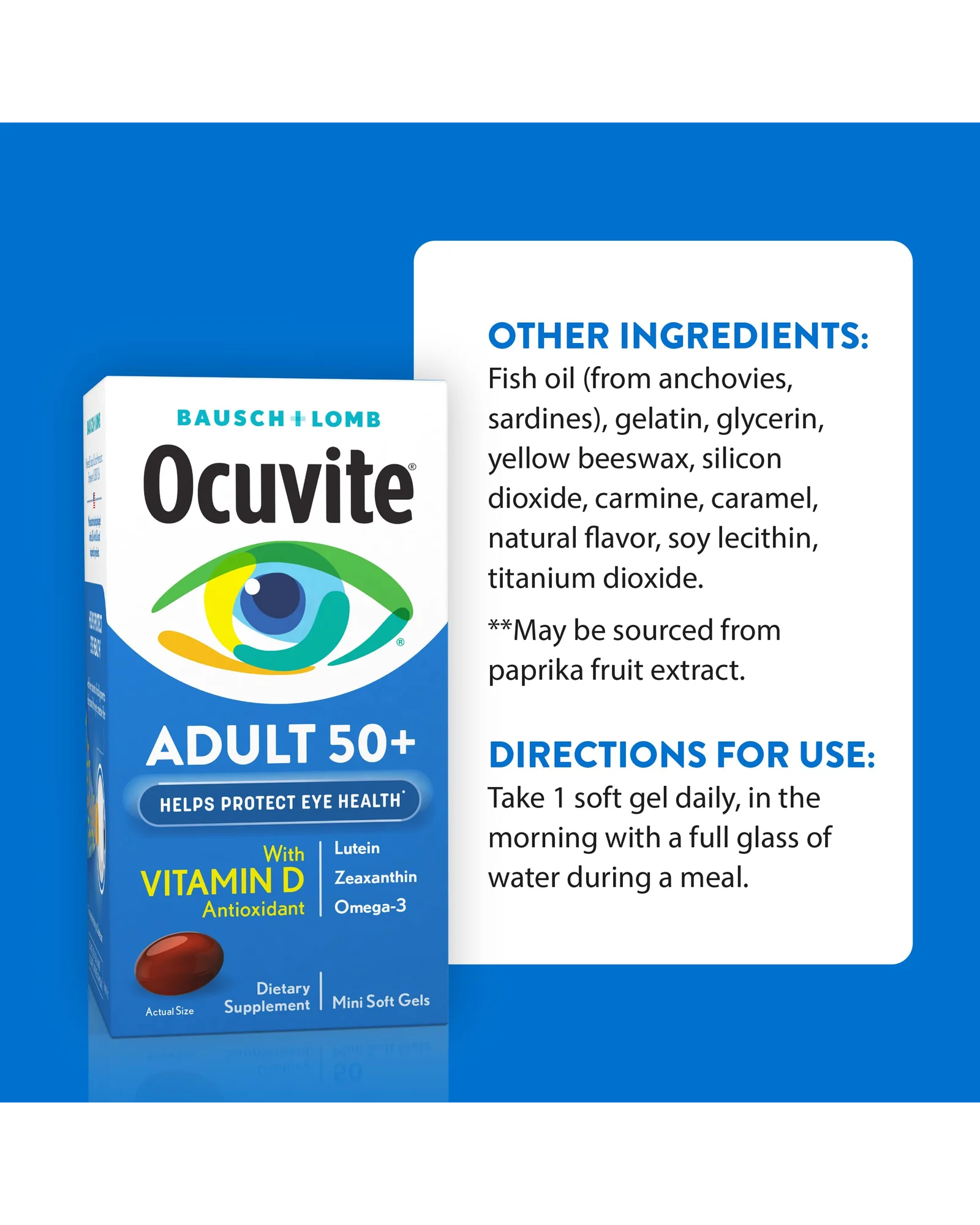 Ocuvite 50+ Eye Vitamin & Mineral Supplement 90 капсул — 6