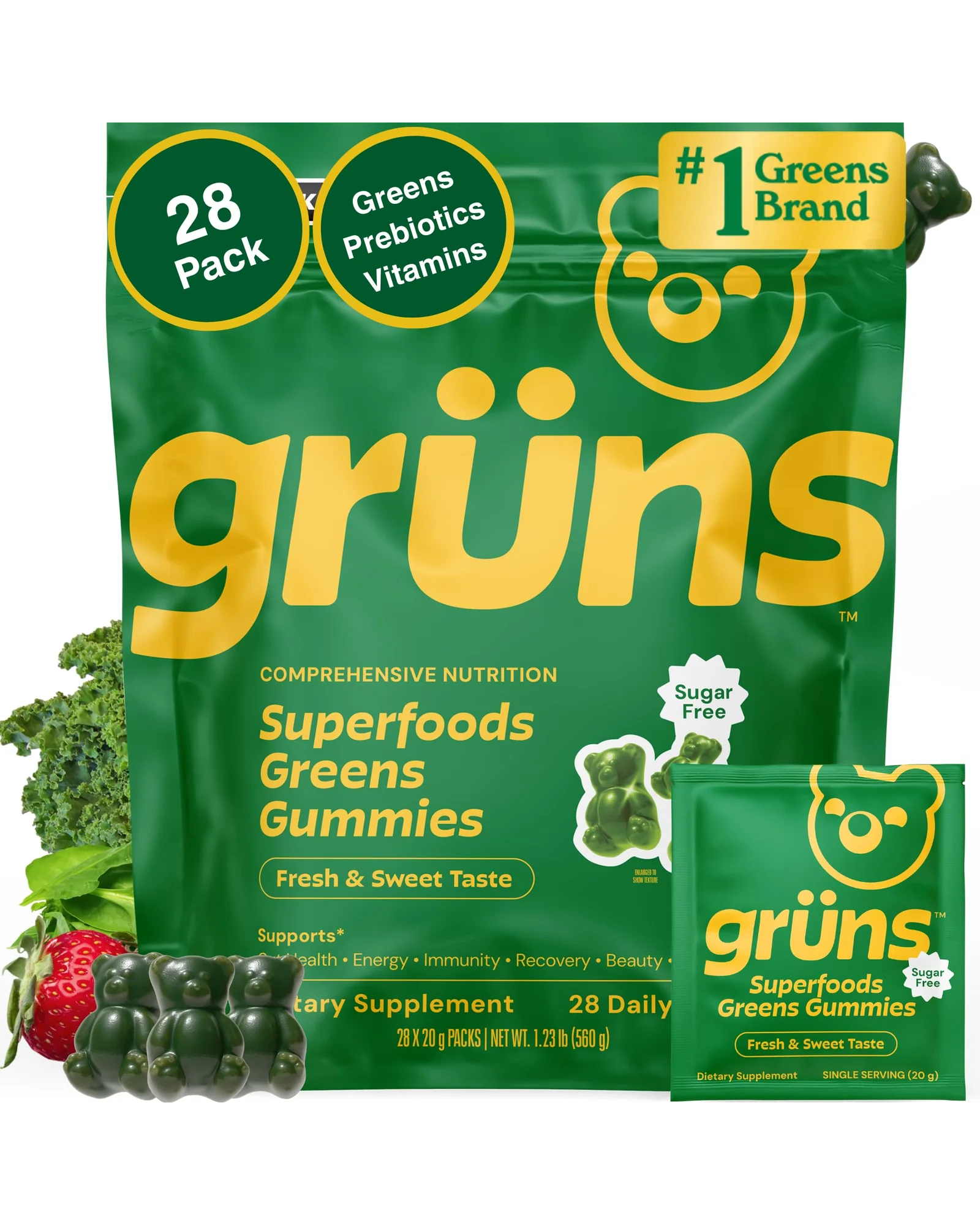 Grüns Витаминные жевательные таблетки с суперфудами — 1