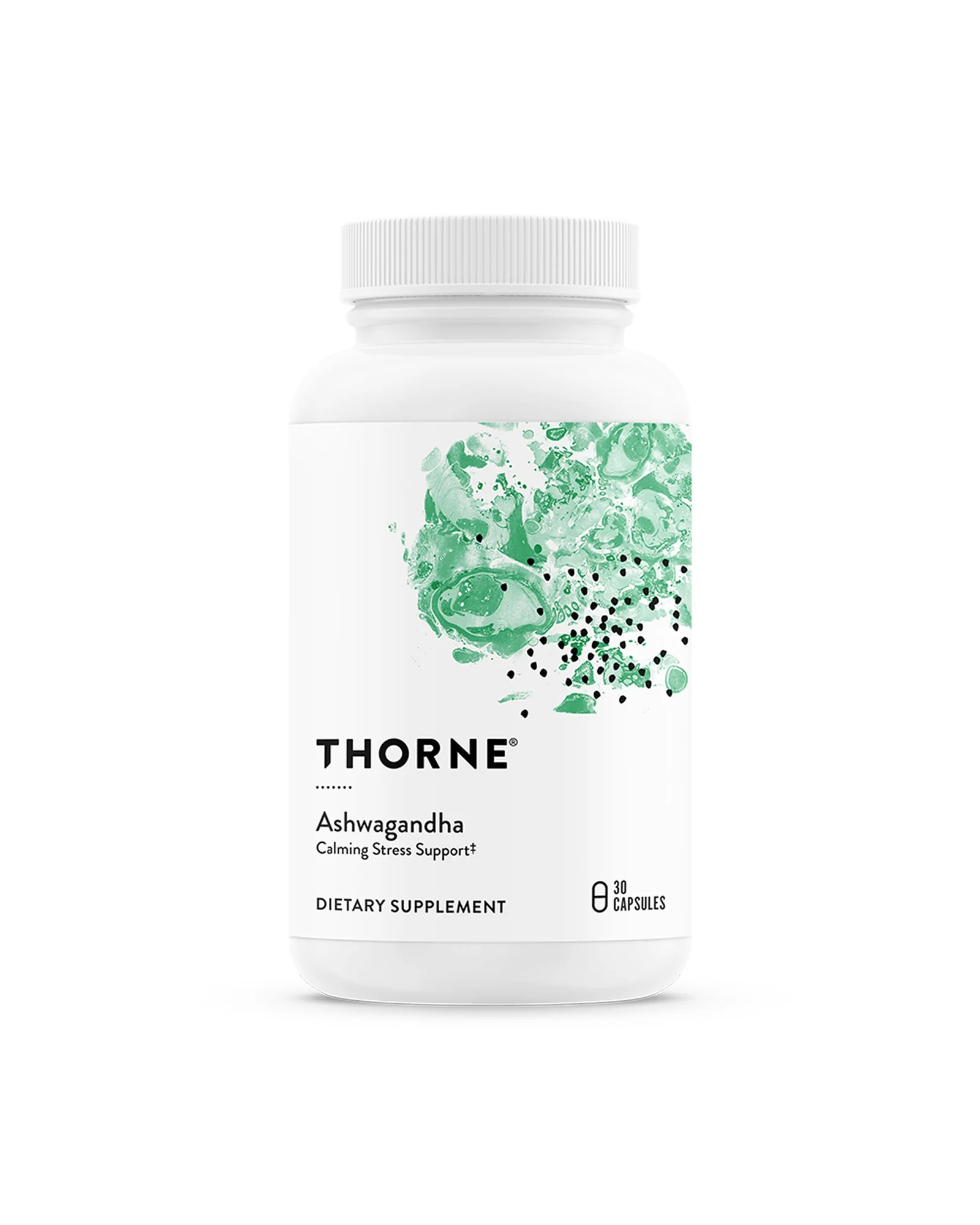 THORNE Ashwagandha Shoden 30 капсул — белый