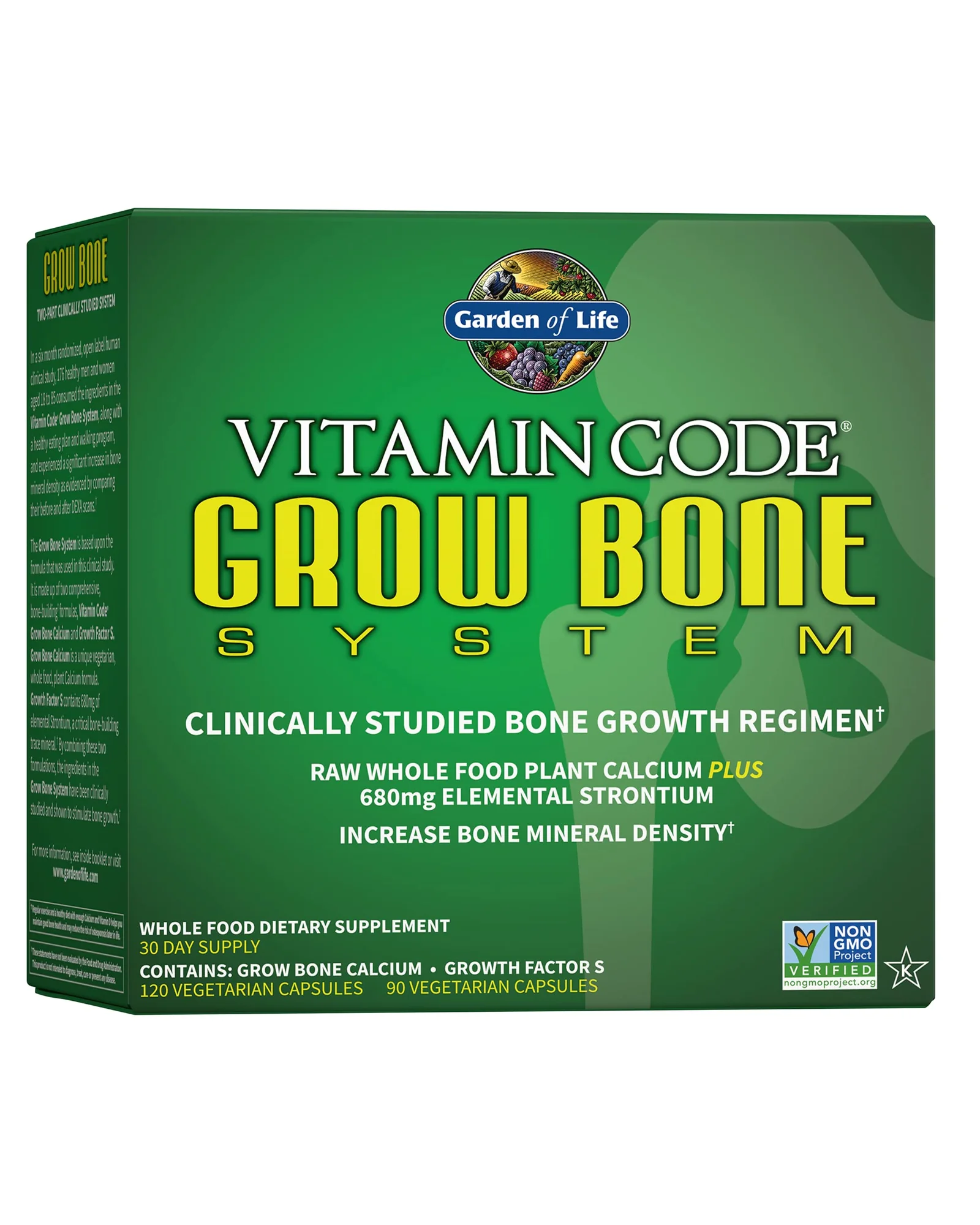 Витамины для костей Garden of Life Calcium Supplement Grow Bone — мульти