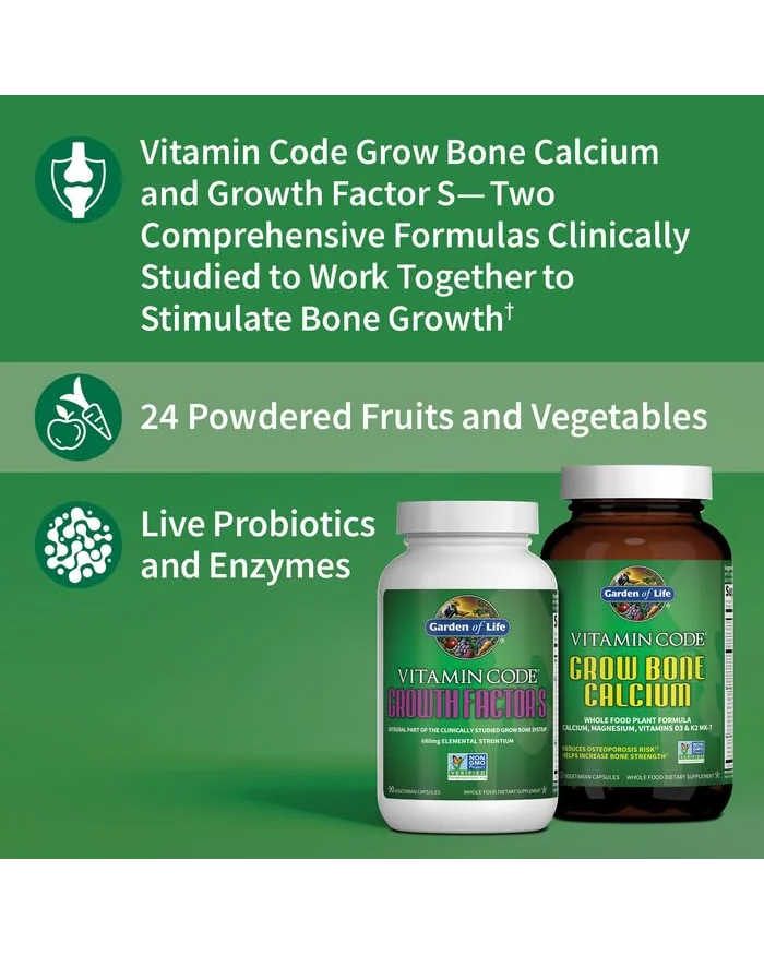 Витамины для костей Garden of Life Calcium Supplement Grow Bone — 2